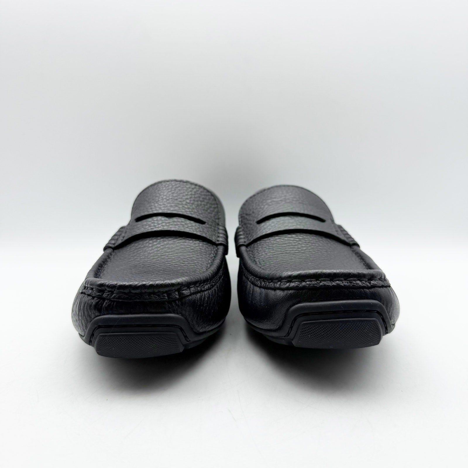 Coach Mens Luca Driver Loafer US 7.5 EU 40.5 Black Leather Slip On Round Toe NIB