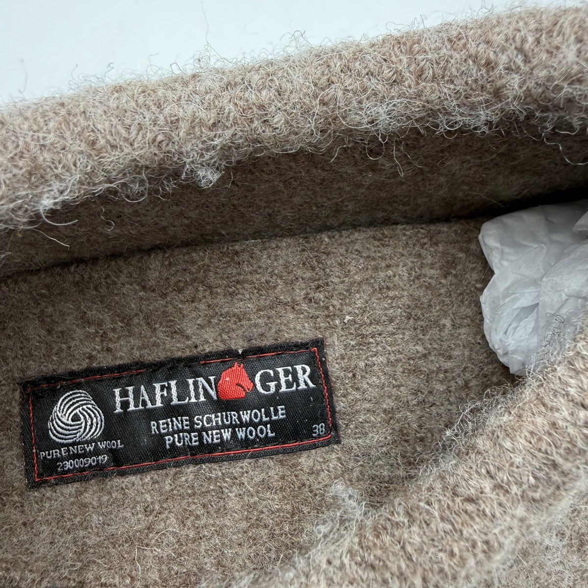 Haflinger Womens Guido Wool Felt Slippers Size 7 EU 38 Brown Tan NWT