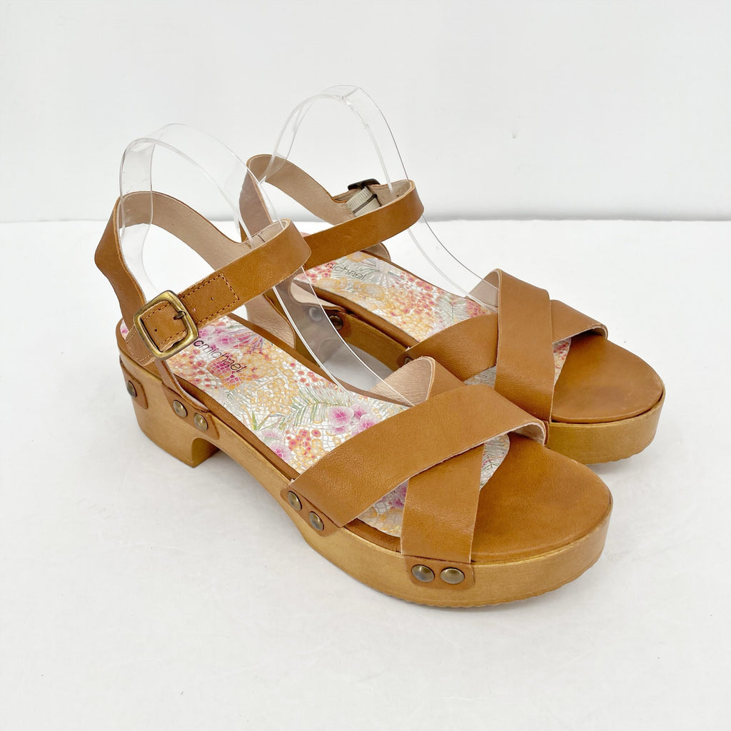Eric Michael Womens Brooke Sandals EU 41 US 10-11M Brown Leather NIB