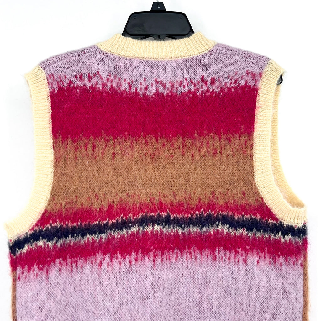 MOHAIR BY ADEDIM ASTERISKS UNISEX Mohair Knit Vest Small Pastel Multi NWOT