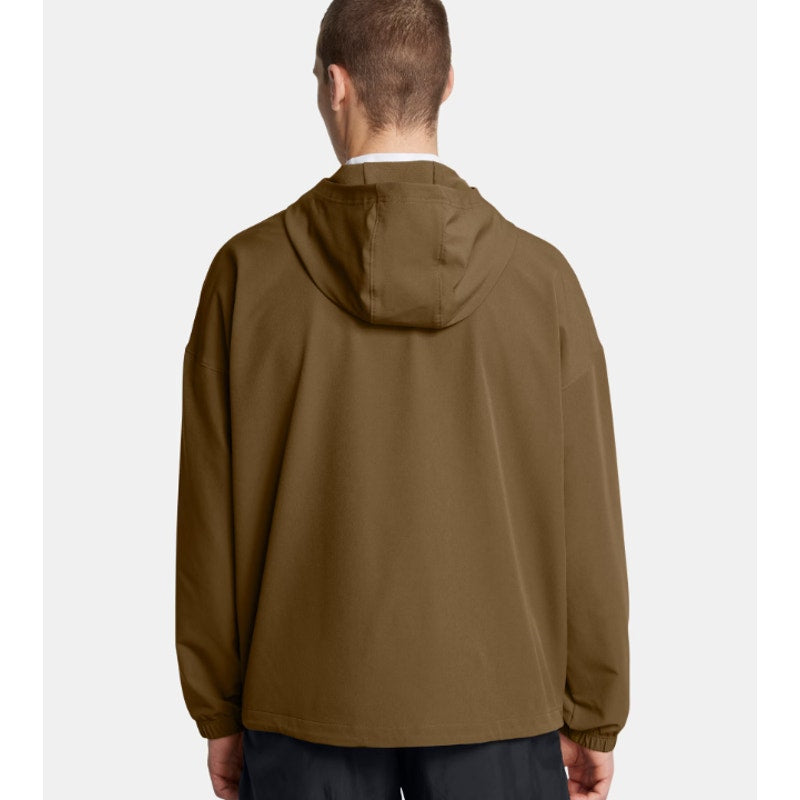 UNDER ARMOUR UA Vibe StormShell Jacket Hoodie Medium Tan Water Resistant NWOT