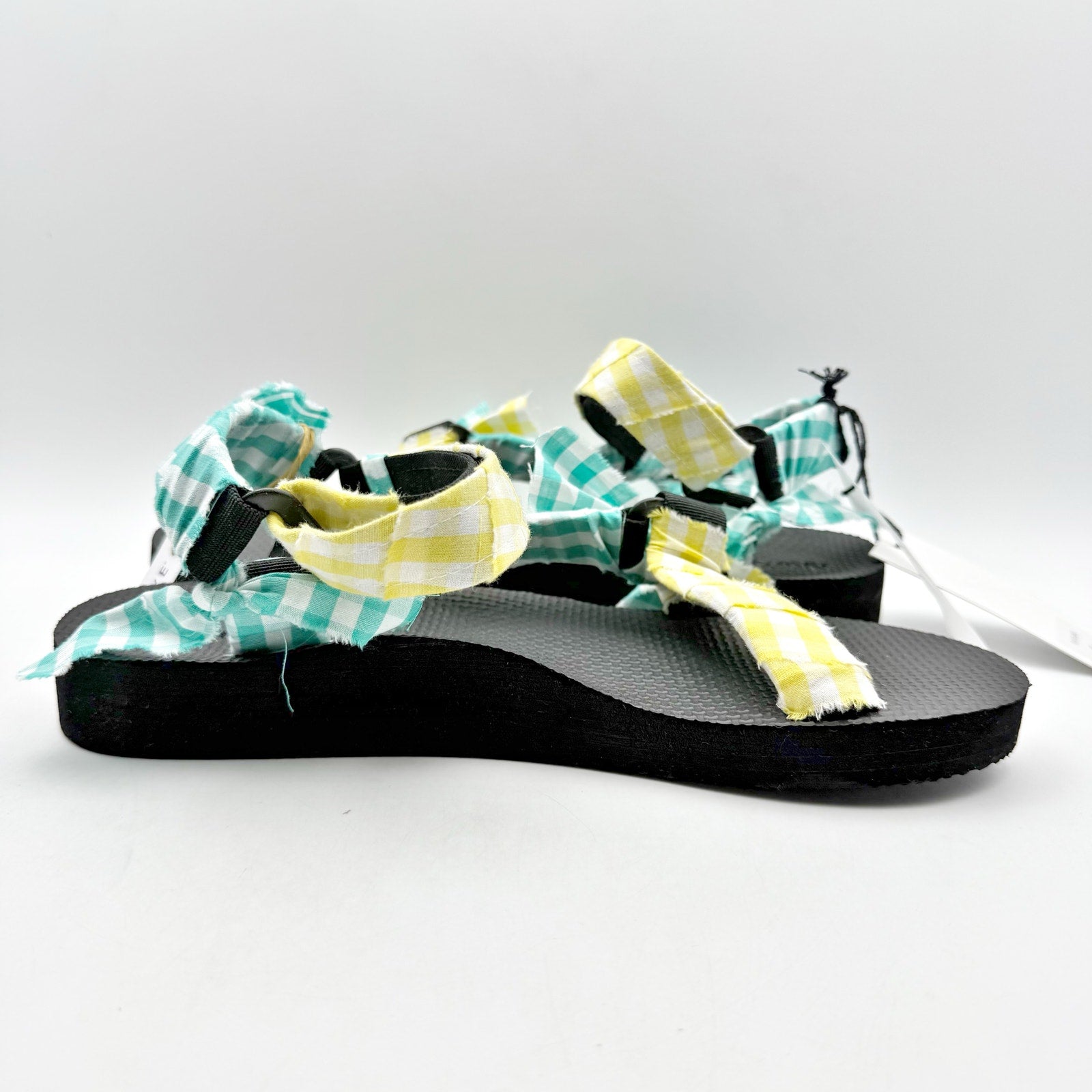 Arizona Love Womens Vichy Sandals EU 41 US 11 Blue Yellow Bandana NWOB