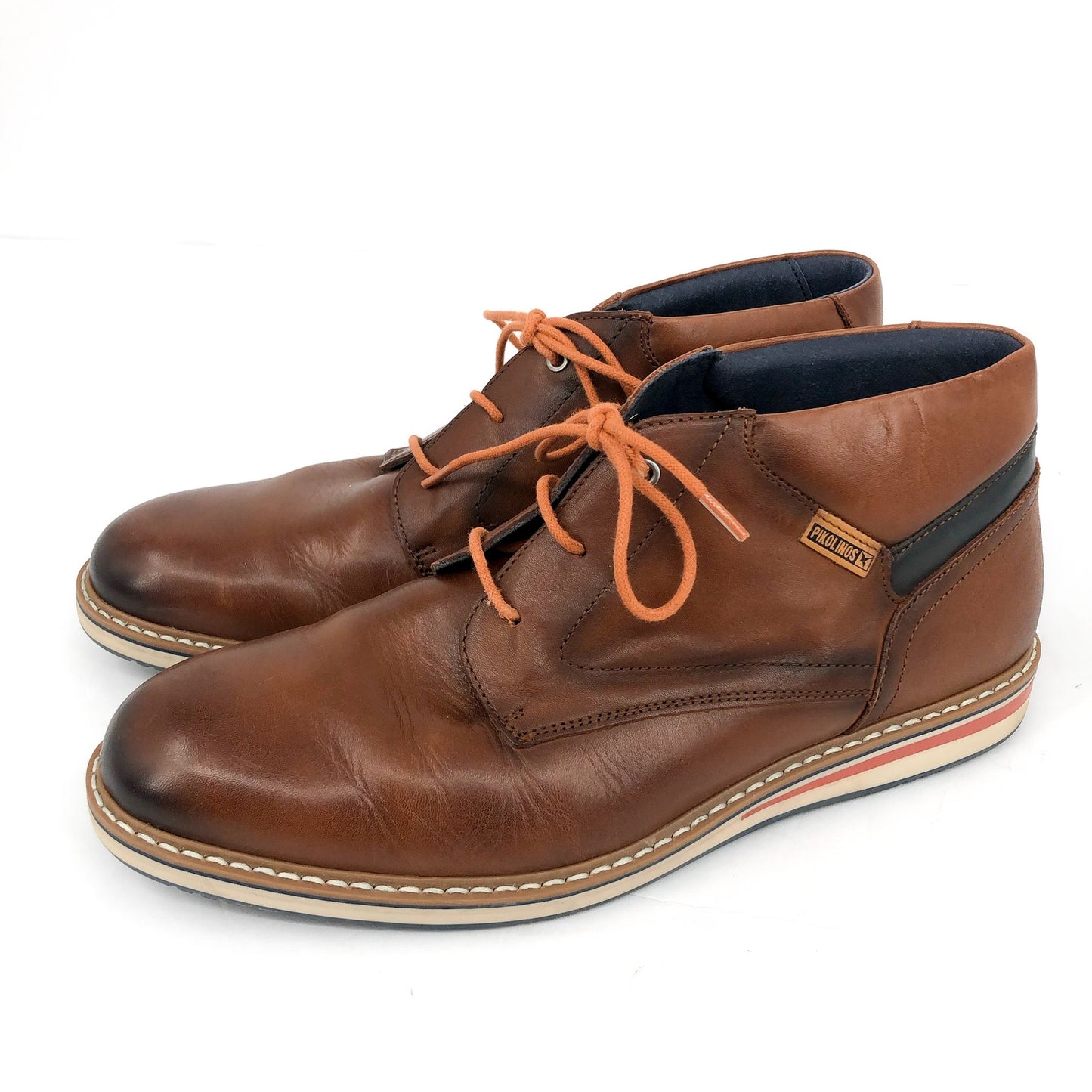 PIKOLINOS Mens Avila Oxford Dress Boots EU 40 US 7.5 Brown Calfskin Leather EUC