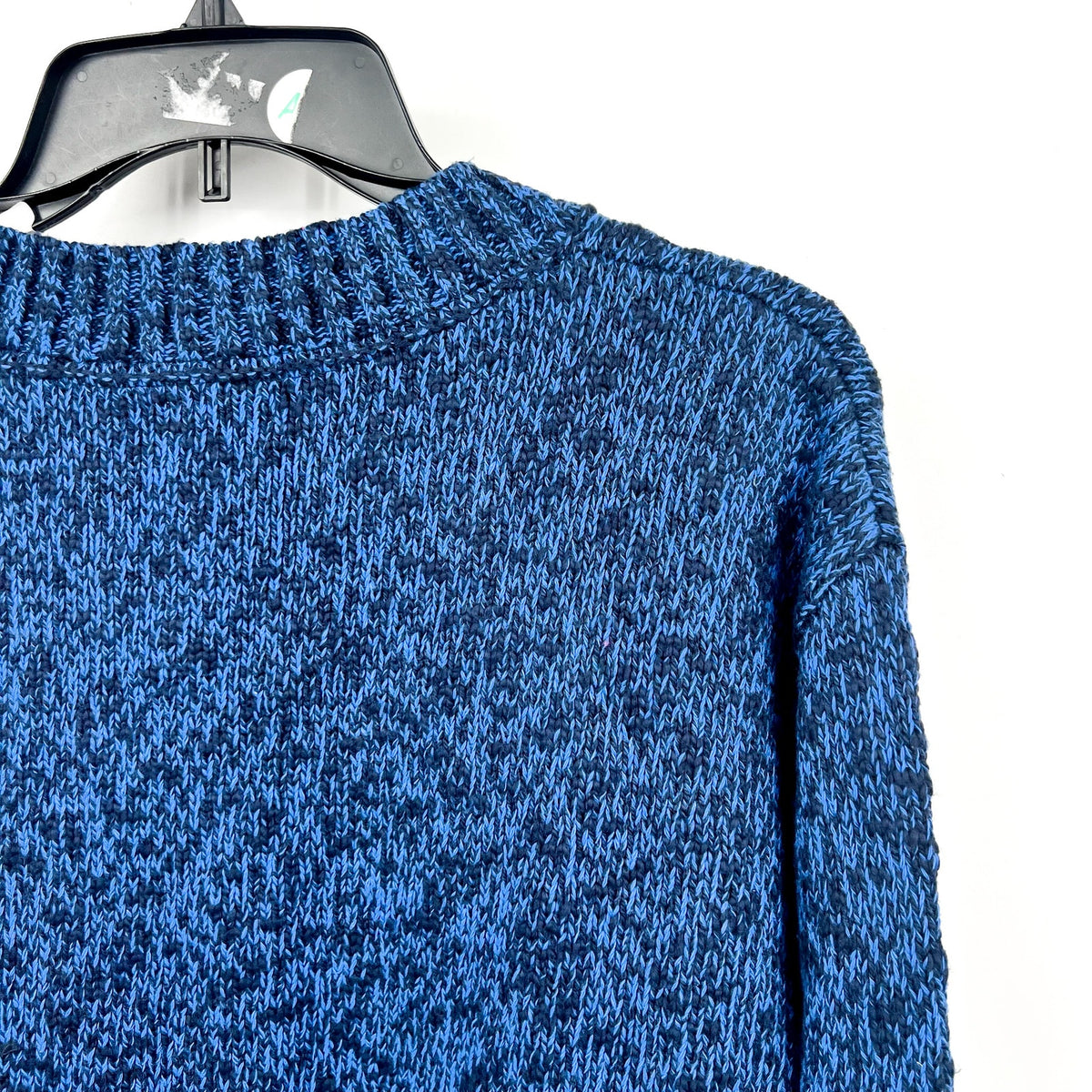 L.L BEAN Women's Cotton Ragg Sweater Medium Classic Navy Blue Crewneck NWT