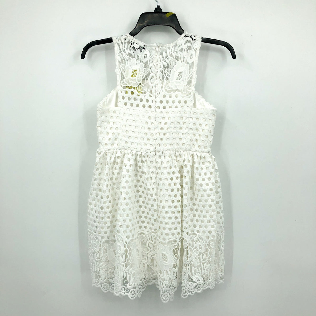 BARDOT JUNIOR Girl's Perry Lace Mini Dress Size 14 White Crochet Sleeveless NWT