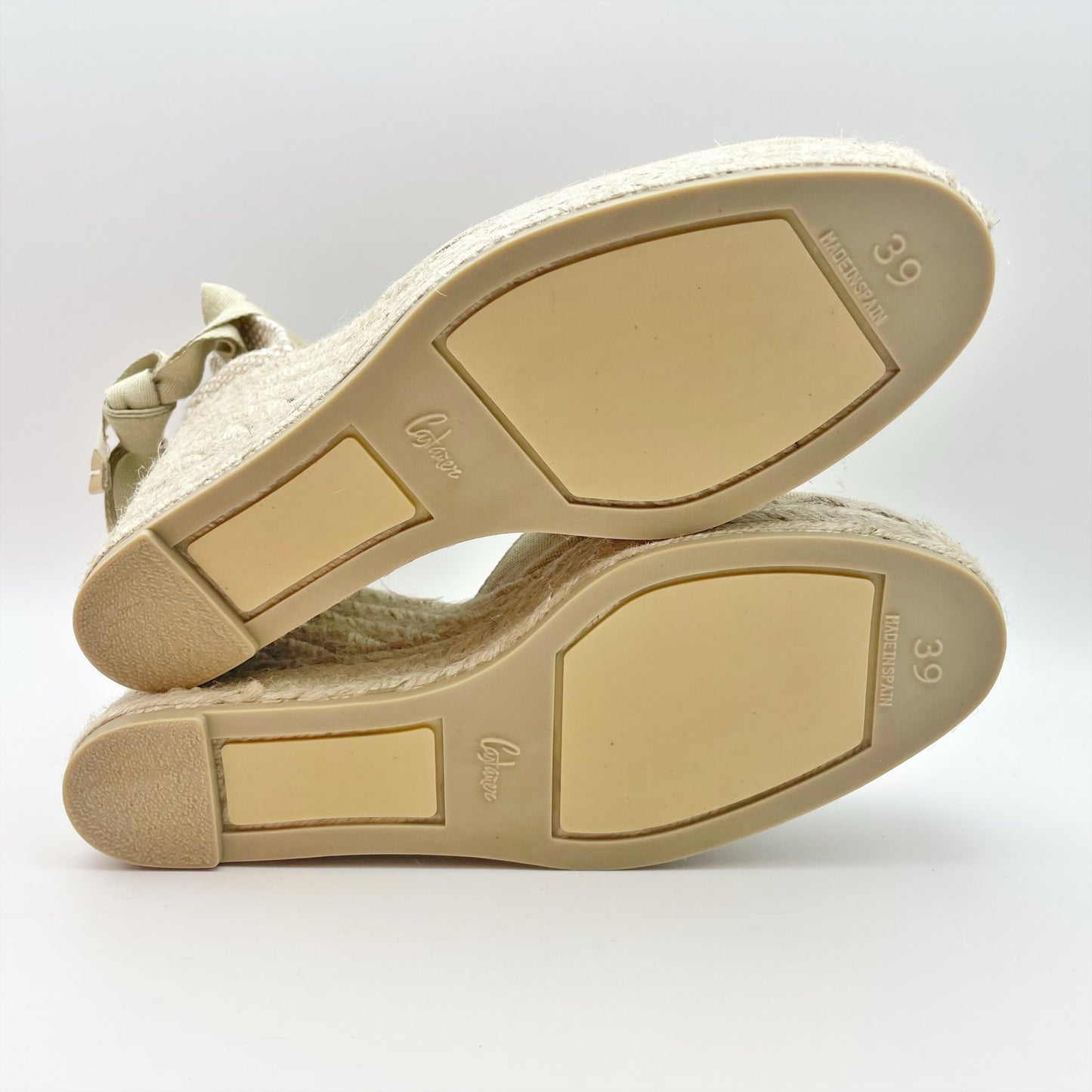 Castaner Womens Carina 80 Wedge Sandal US 8 EU 39 Tan Leather Lining NIB