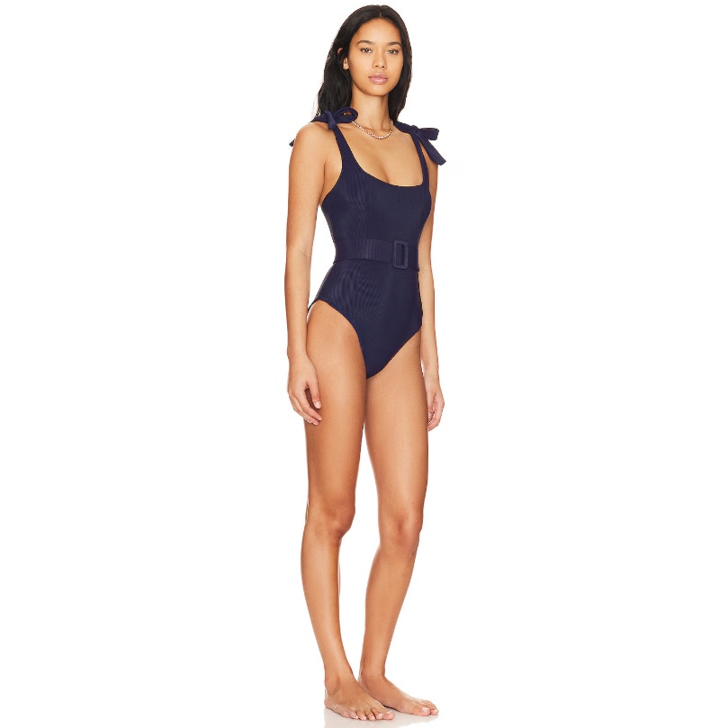 Beach Riot Women's Sydney One-Piece Swimsuit XL Navy Blue MISSING BELT NWOT