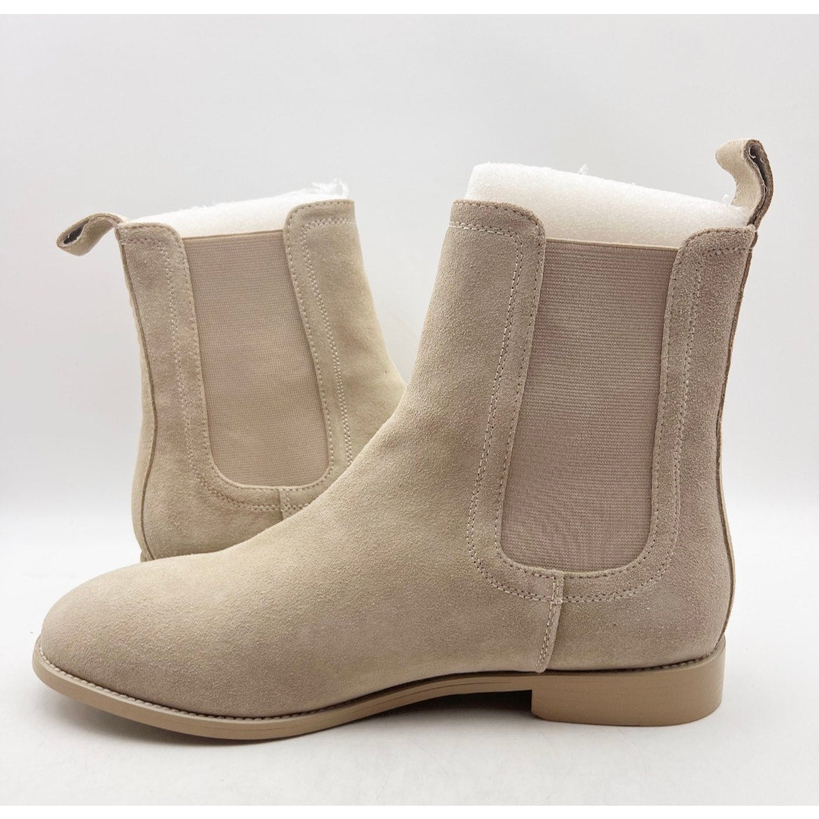 Saint Morta Mens Nomad Chelsea Boots Size 11 Light Stone Grey Round Toe NIB