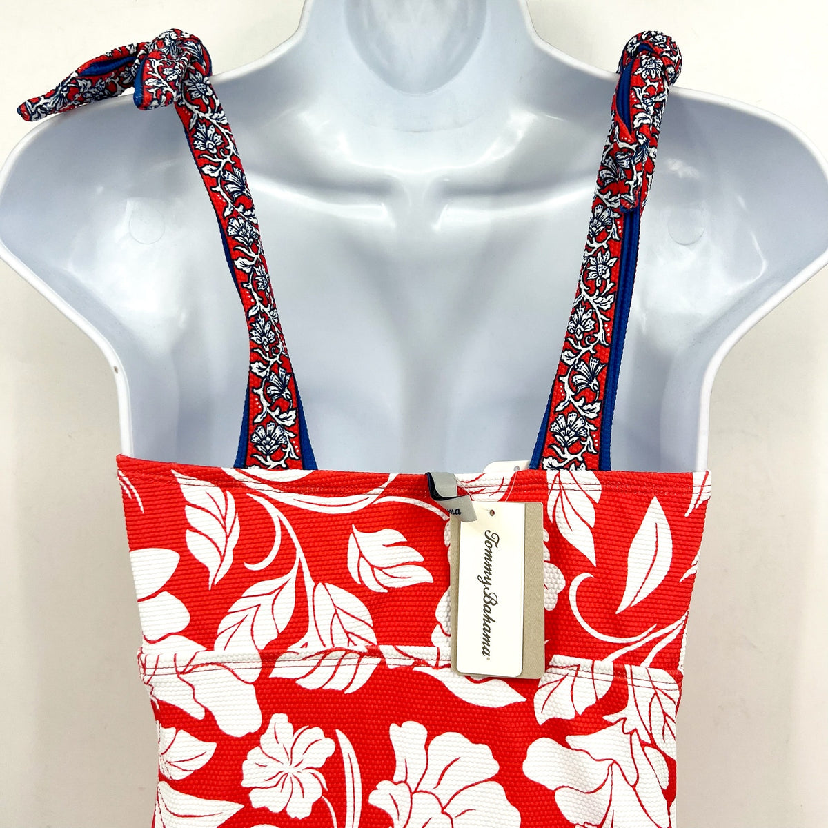 TOMMY BAHAMA Island Cays Fiori One Piece Swimsuit Size 8 Pink White Floral NWT