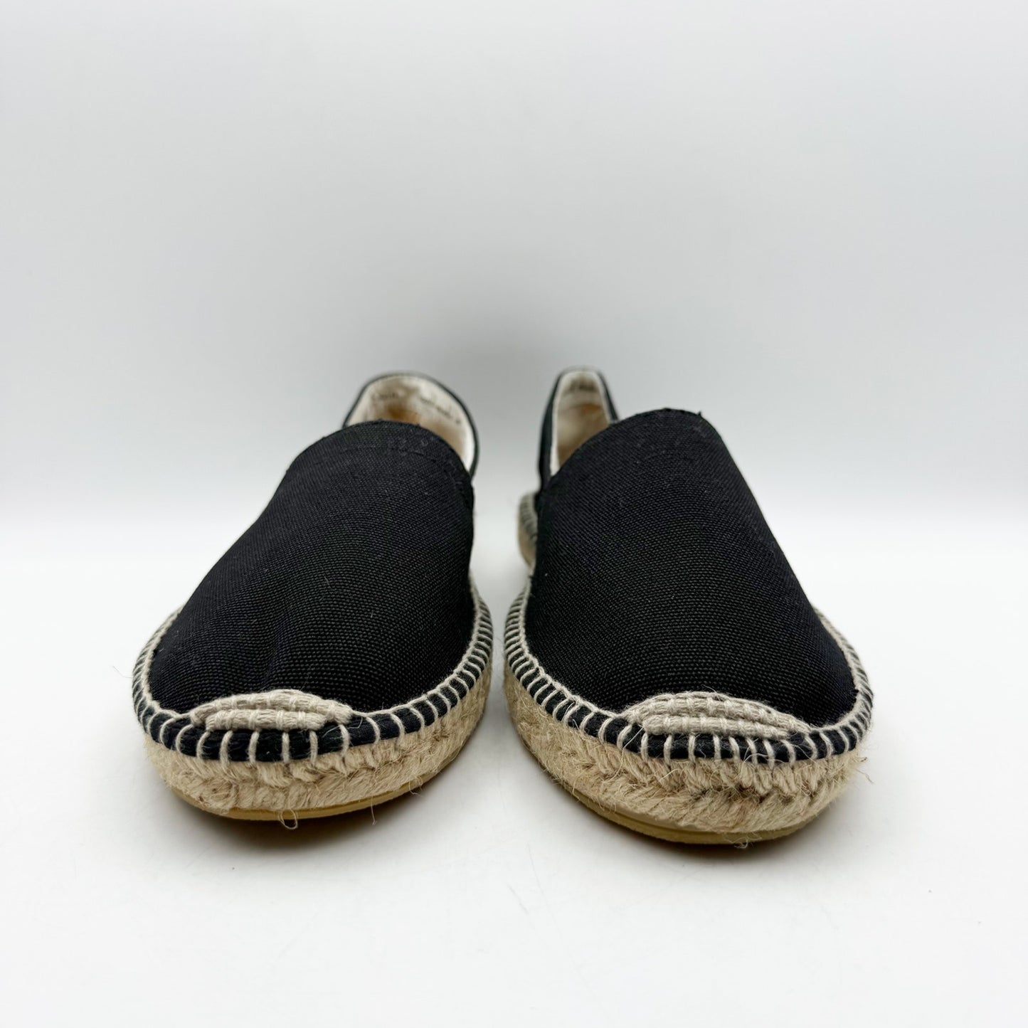 VISCATA Mens Sitges Espadrille Flats EU 42 US 9 Black Slip On NIB