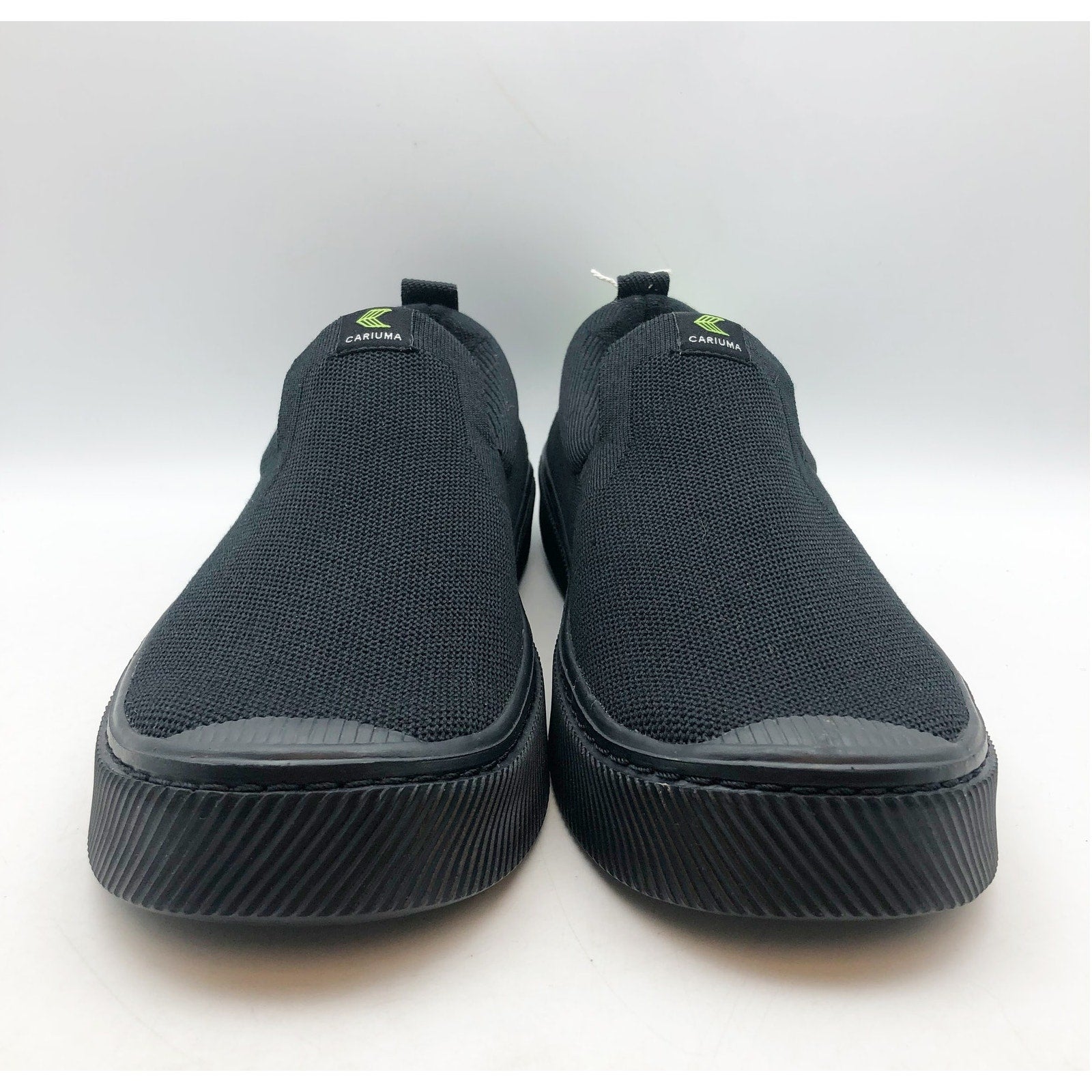 Cariuma Men's IBI Slip On Sneakers Size 11.5 All Black Knit Bamboo NIB