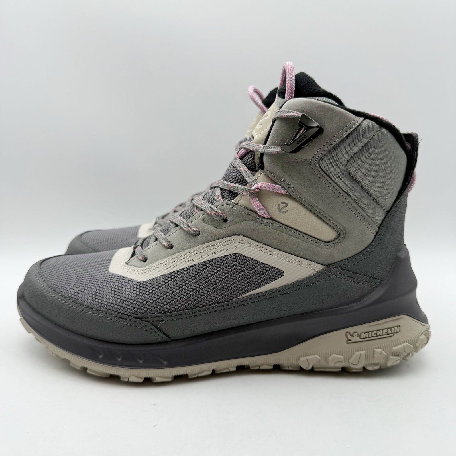 ECCO Womens Ultra Terrain Mid Warm Hiking Boots EU 37 US 6-6.5 Grey WP NIB