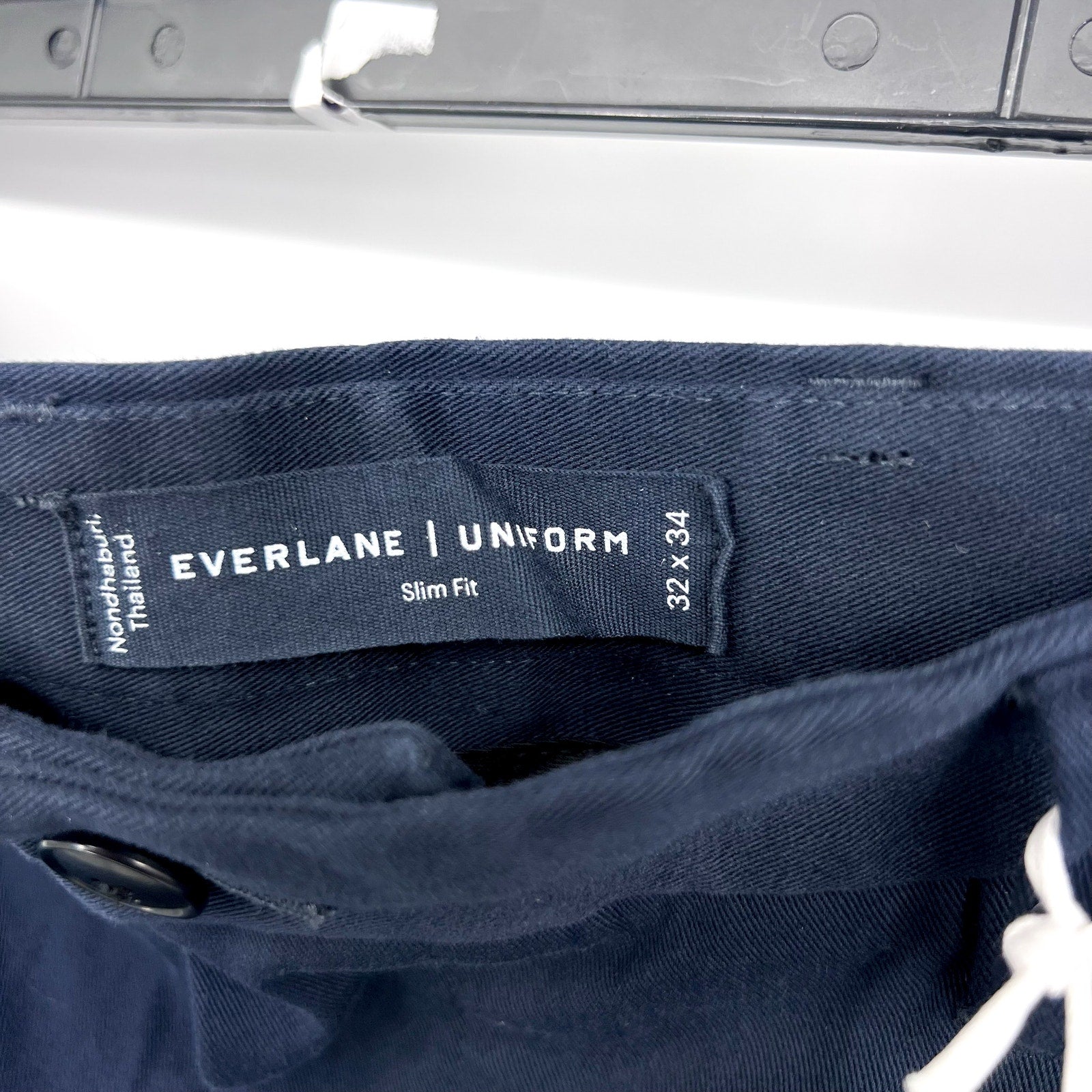 EVERLANE Men's Uniform Performance Chino 32x34 Navy Blue Slim Fit Pants NWT