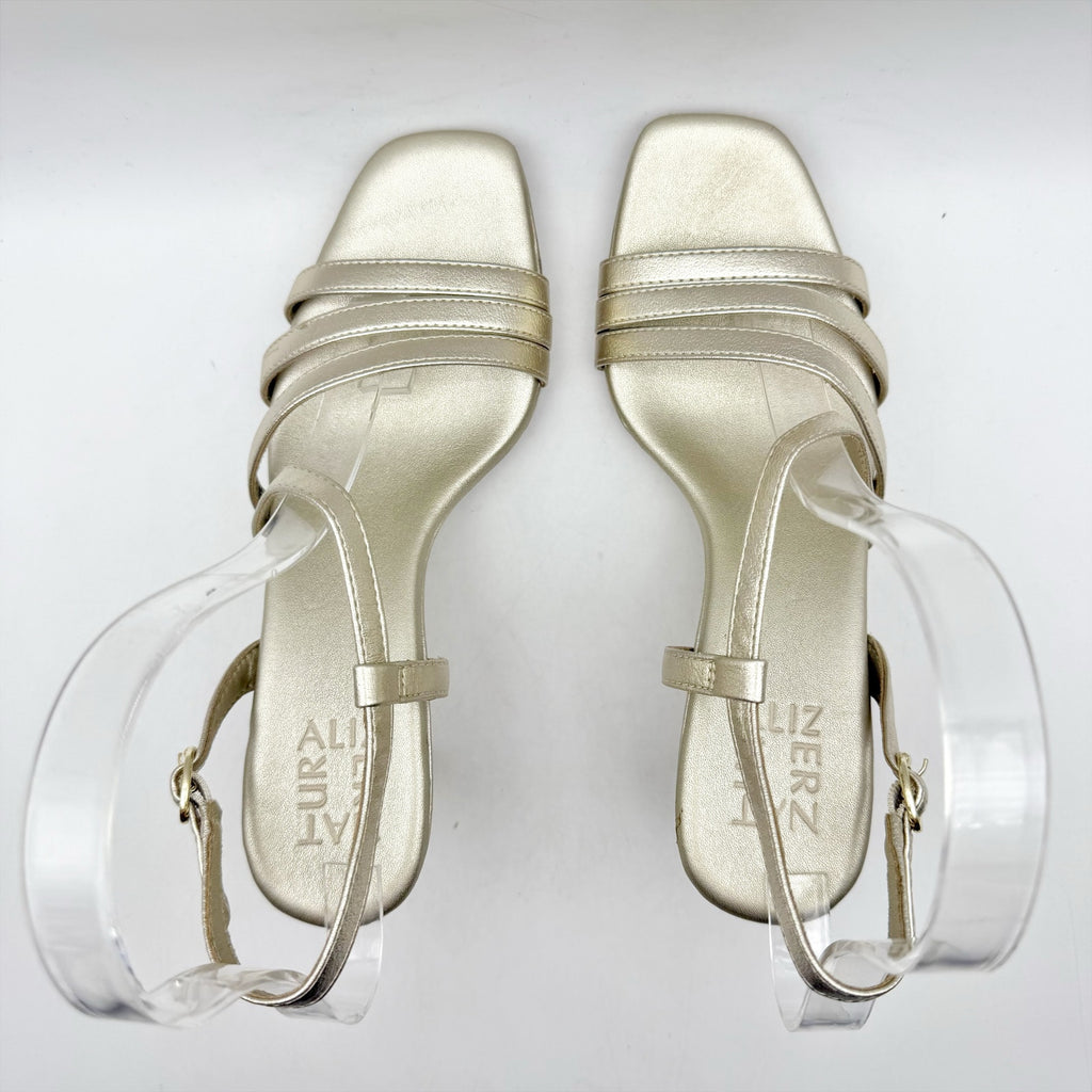 Naturalizer Womens Galaxy Heeled Sandals US 6 M EU 36 Gold Champagne NIB