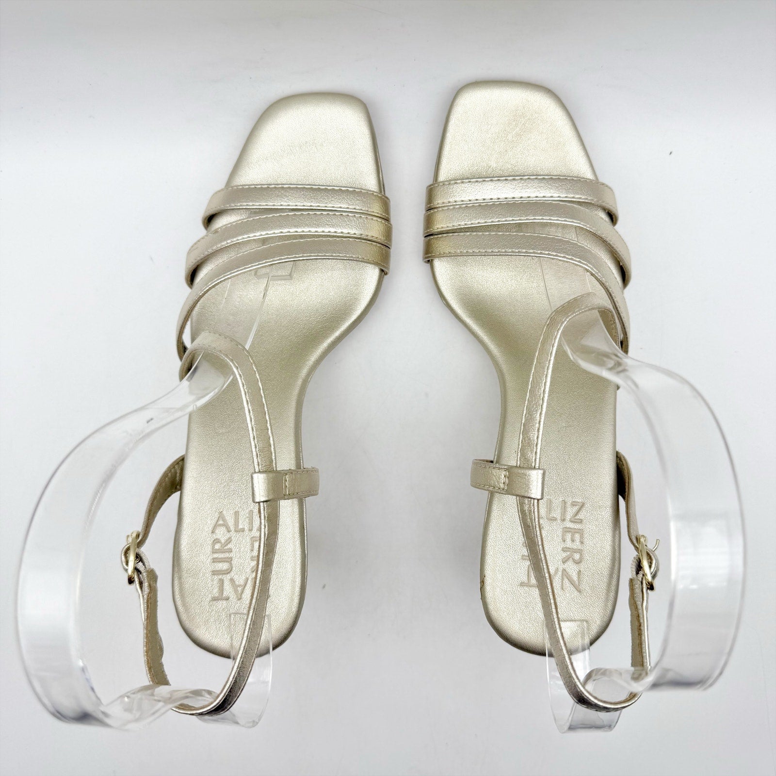 Naturalizer Womens Galaxy Heeled Sandals US 6 M EU 36 Gold Champagne NIB