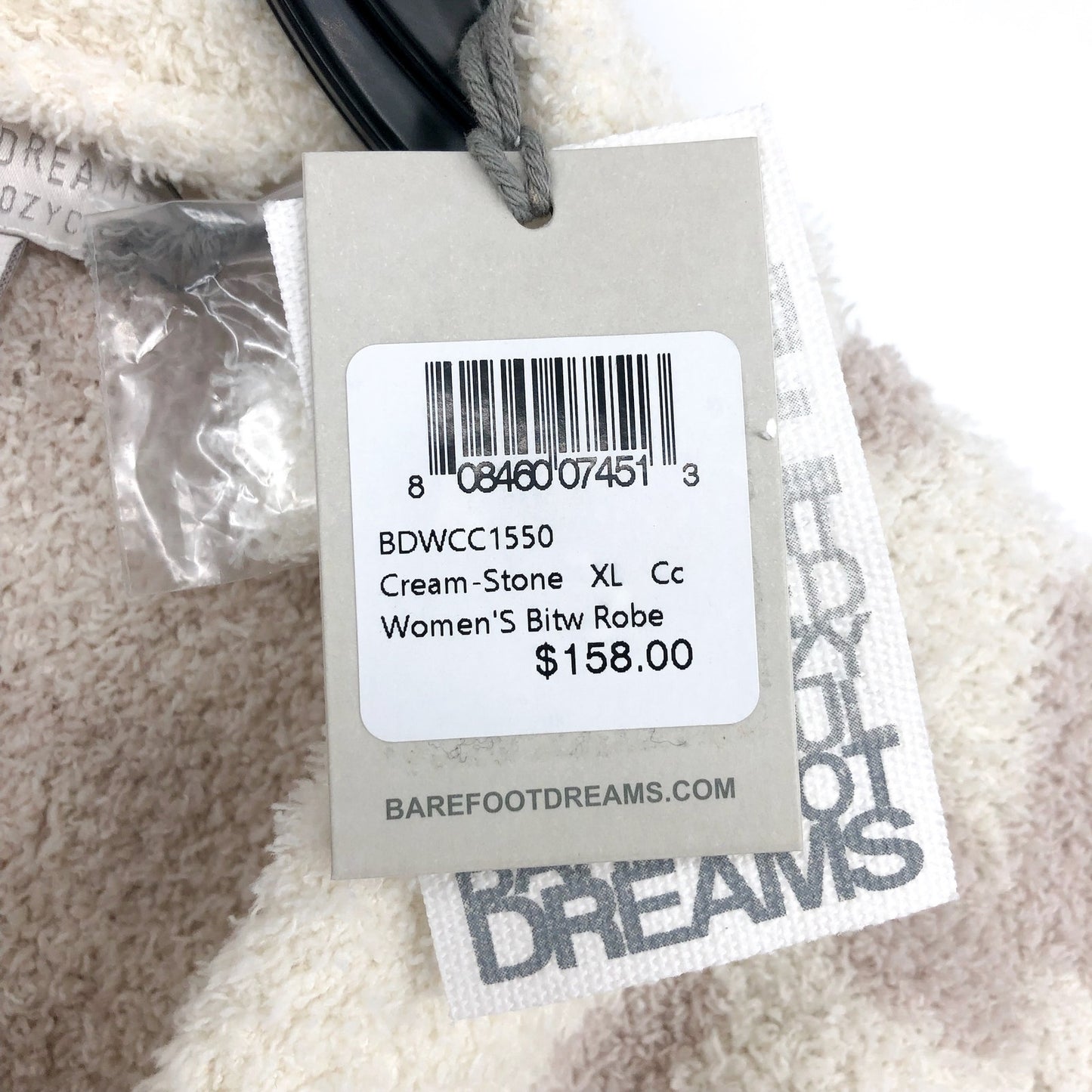 BAREFOOT DREAMS CozyChic Barefoot In The Wild Robe XL Cream Stone NWT