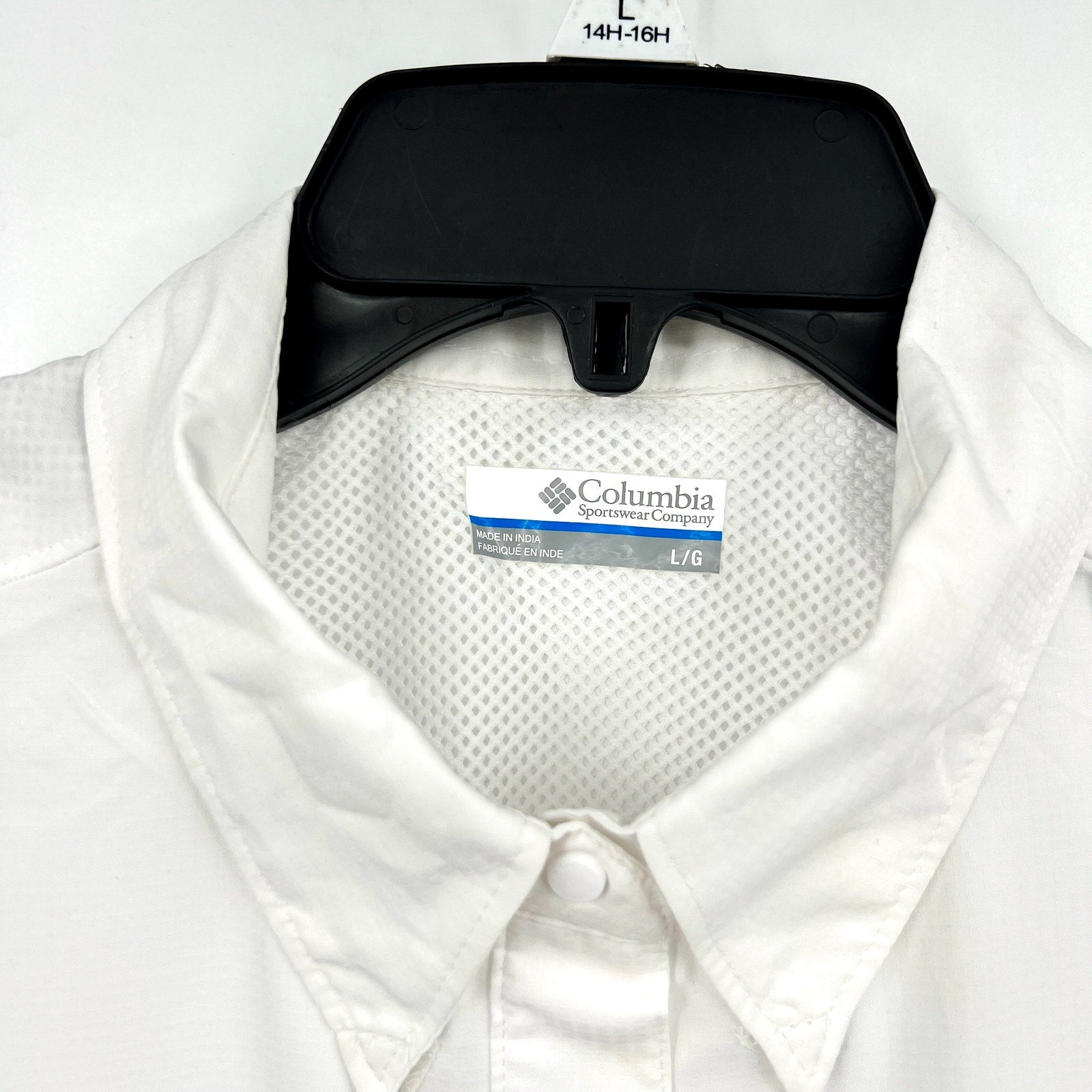 COLUMBIA Women's PFG Tamiami Shirt Large White Sleeveless Omni Shade NWT