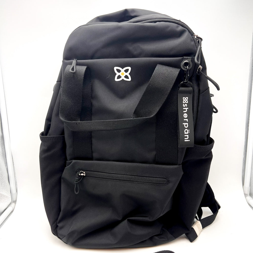 SHERPANI Camden Convertible 3 in 1 Tote Bag Travel Backpack One Size Black NWT