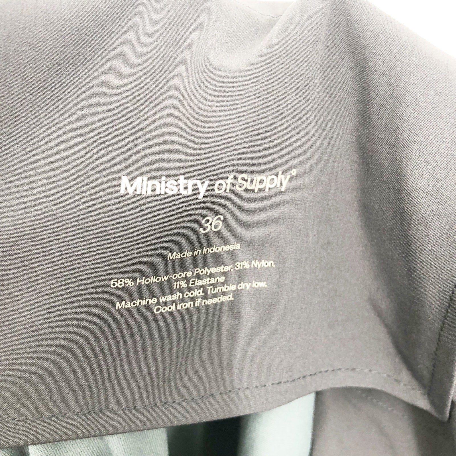MINISTRY OF SUPPLY Men's Pace Tapered Chino Pants 36x35 Blue Flat Front NWT