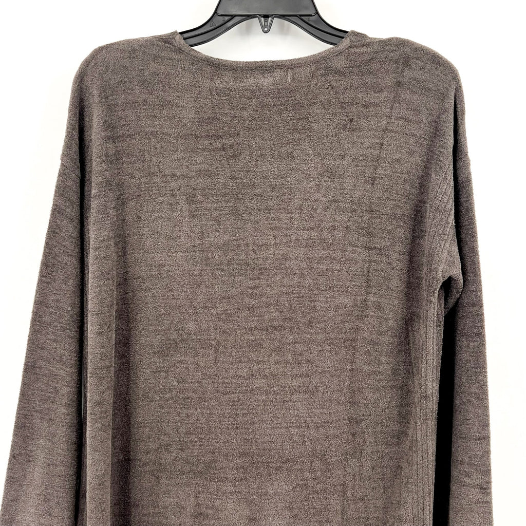 BAREFOOT DREAMS CozyChic Ultra Lite Tunic Top Small Mineral Gray V-Neck NWT