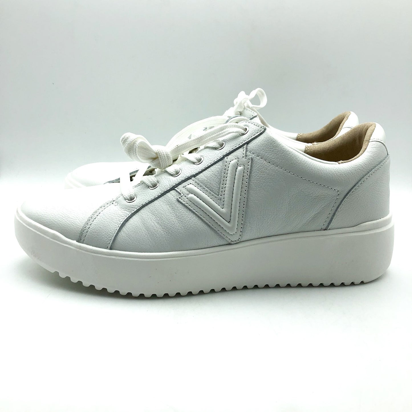 Vionic Womens Kearny Lace Up Oxford Sneakers US 12 W EU 43 White Leather NIB