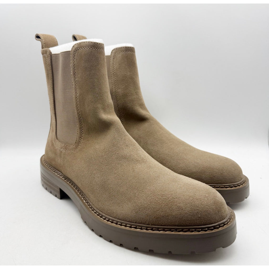 Saint Morta Men's Chunky Chelsea Boots Size 11 EU 45 Mocha Brown Suede NIB