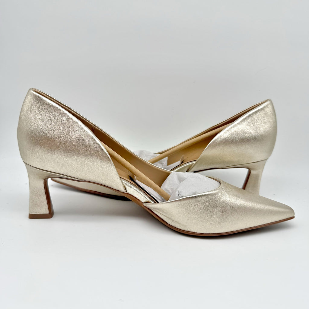 Naturalizer Womens Dalary Pumps Size 12 M EU 43 Champagne Gold Leather NIB