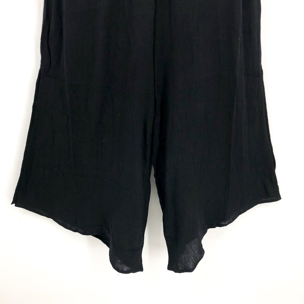 O'NEILL Women's Keiko Tank Jumpsuit XS Black Sleeveless Cut Out Wide Leg NWOT