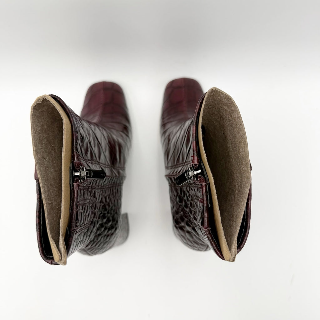 Sam Edelman Womens Codie Ankle Bootie Size 5 M Bordeaux Red Leather NIB