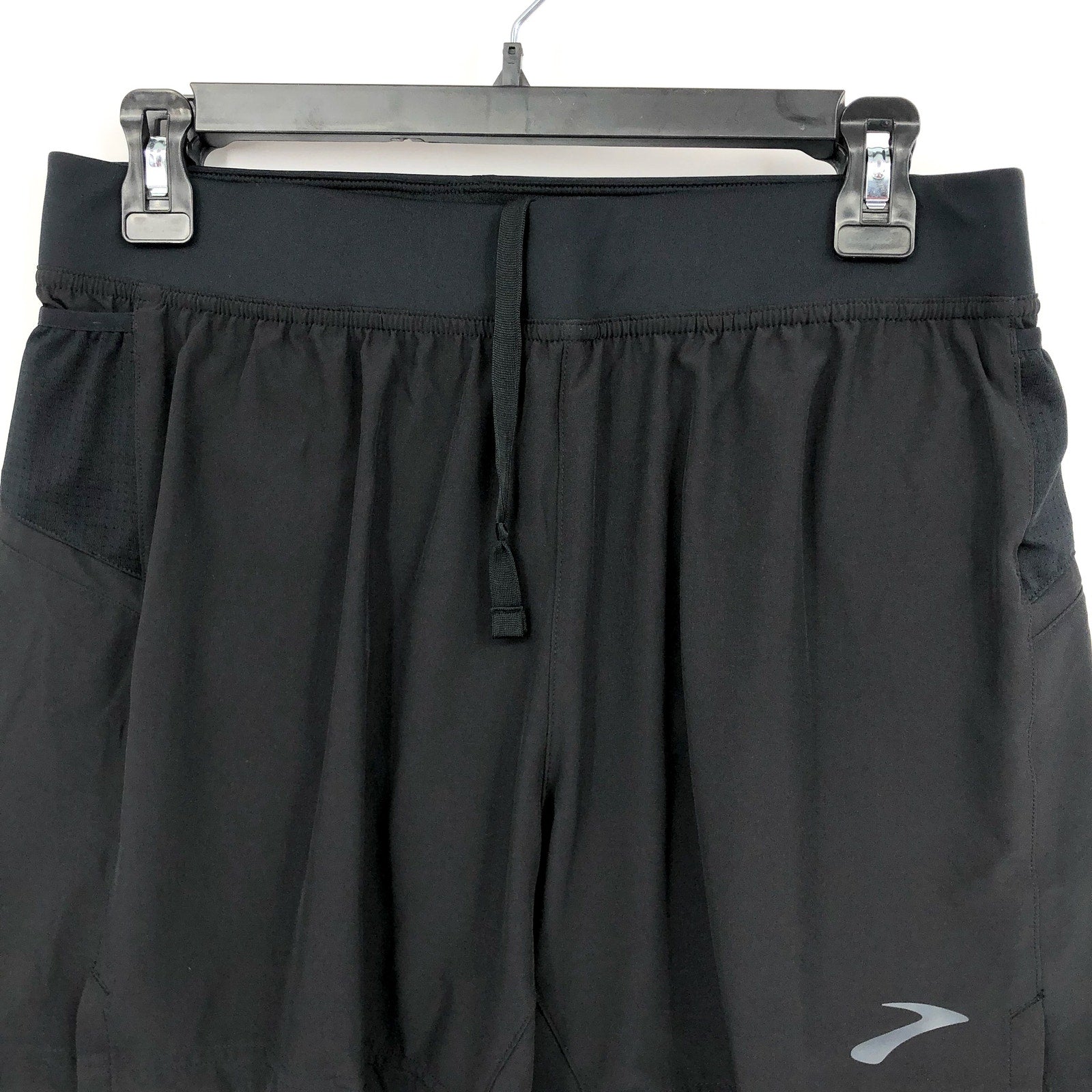 BROOKS Men's Sherpa 5" Running Shorts Small Black Athletic Stretch NWT