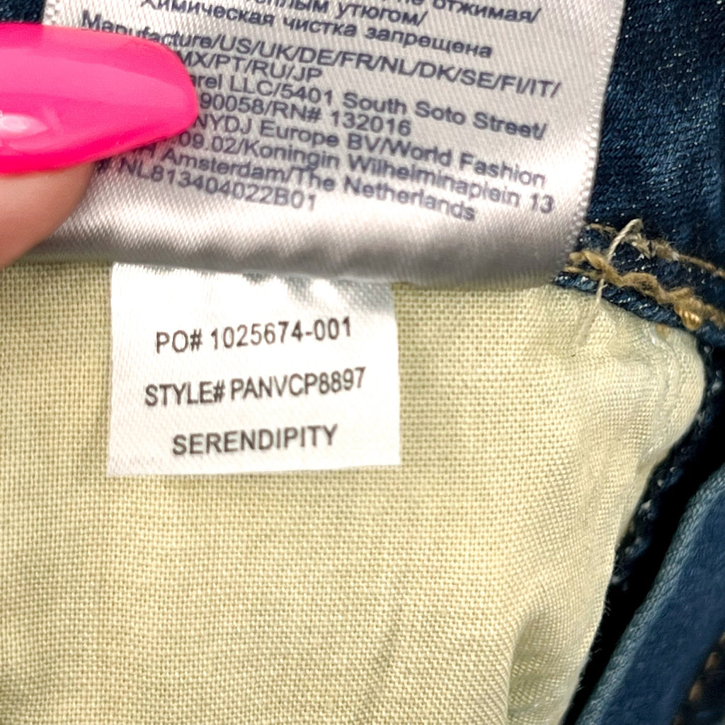 NYDJ Womens Major Wide Leg Capri Jeans 00 PETITE Serendipity Blue NWT