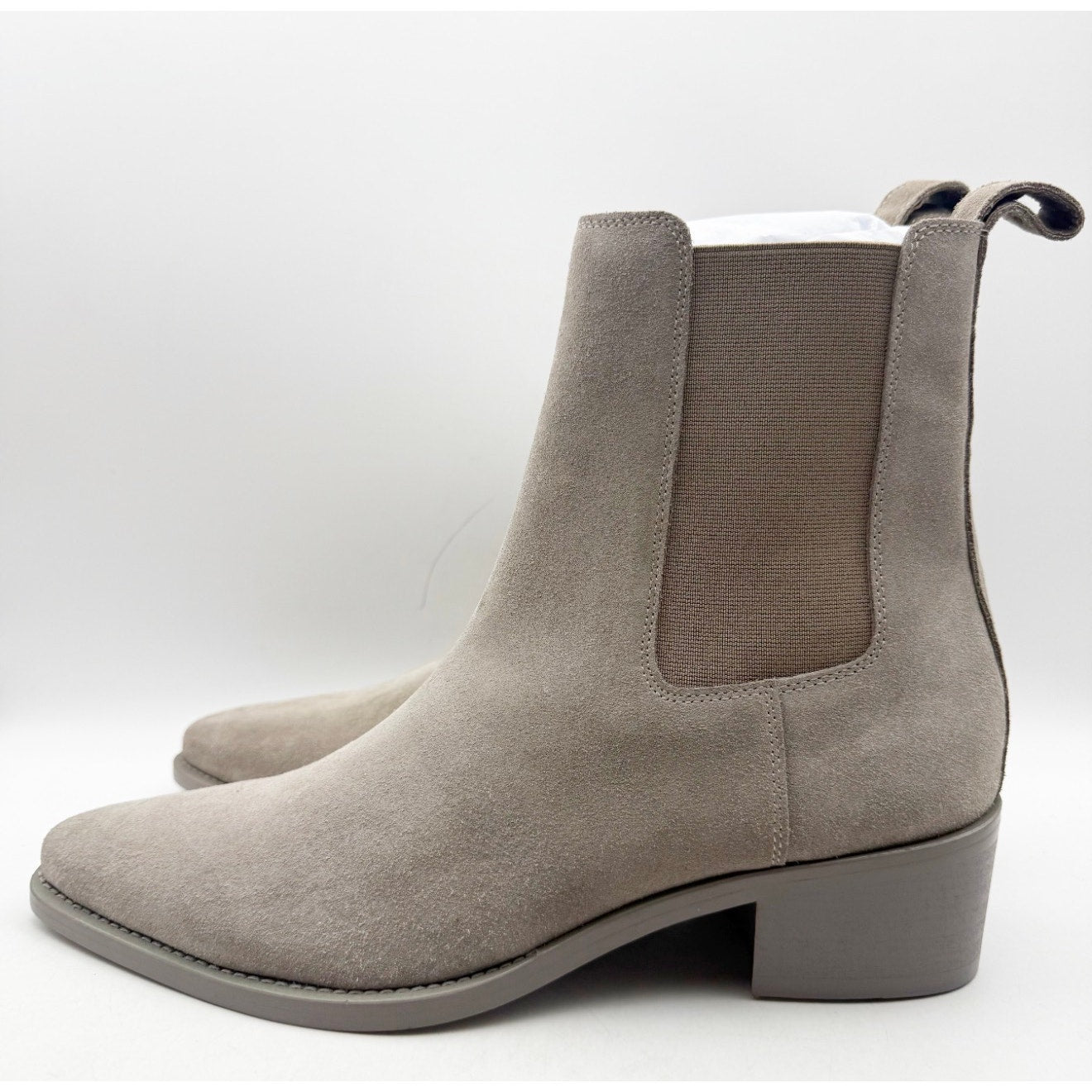 Saint Morta Men's Nomad Pointy Toe Chelsea Boot US 10 EU 44 Taupe Grey Suede NIB