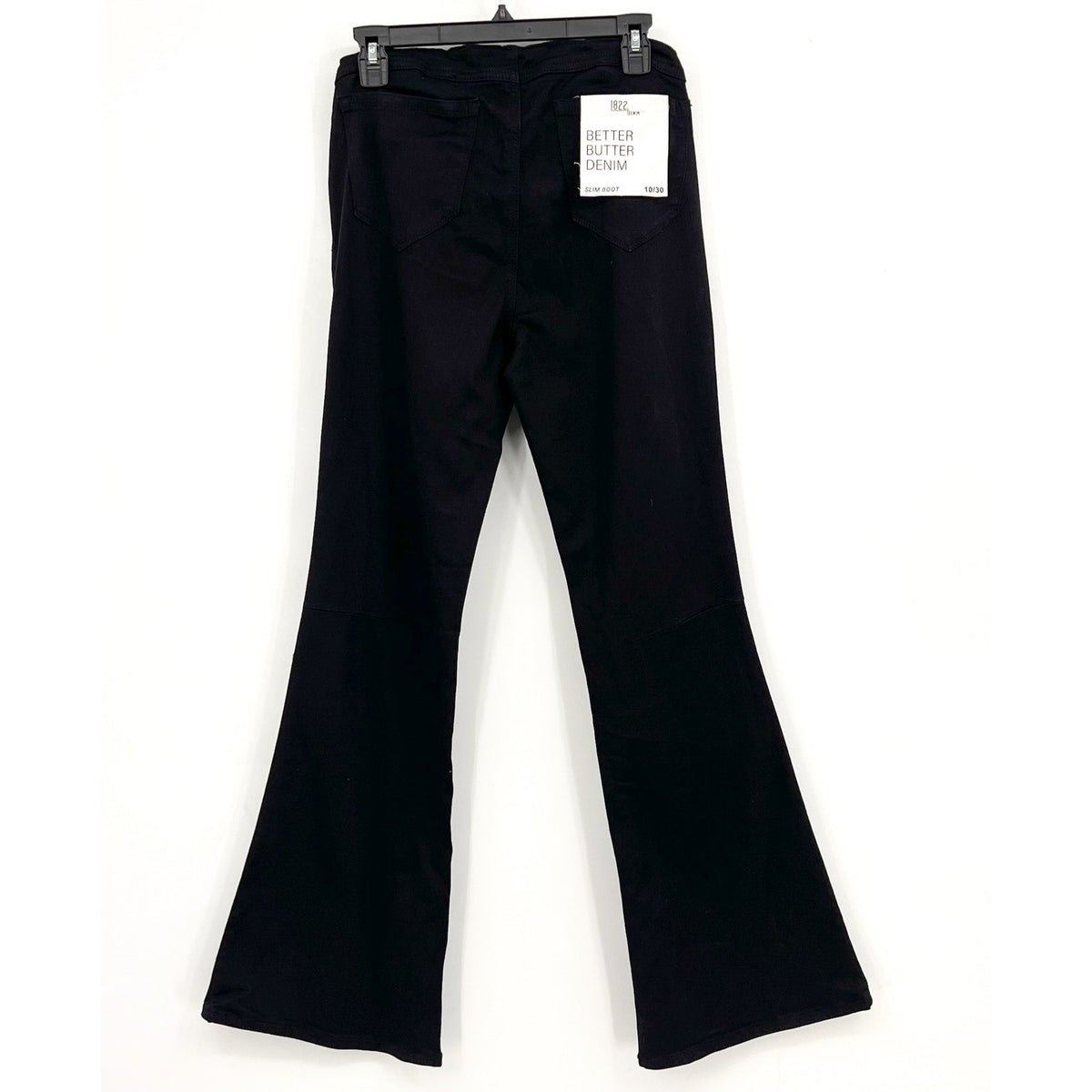 1822 DENIM Maternity Women's Slim Bootcut Jeans Size 10 Black Over Belly NWT