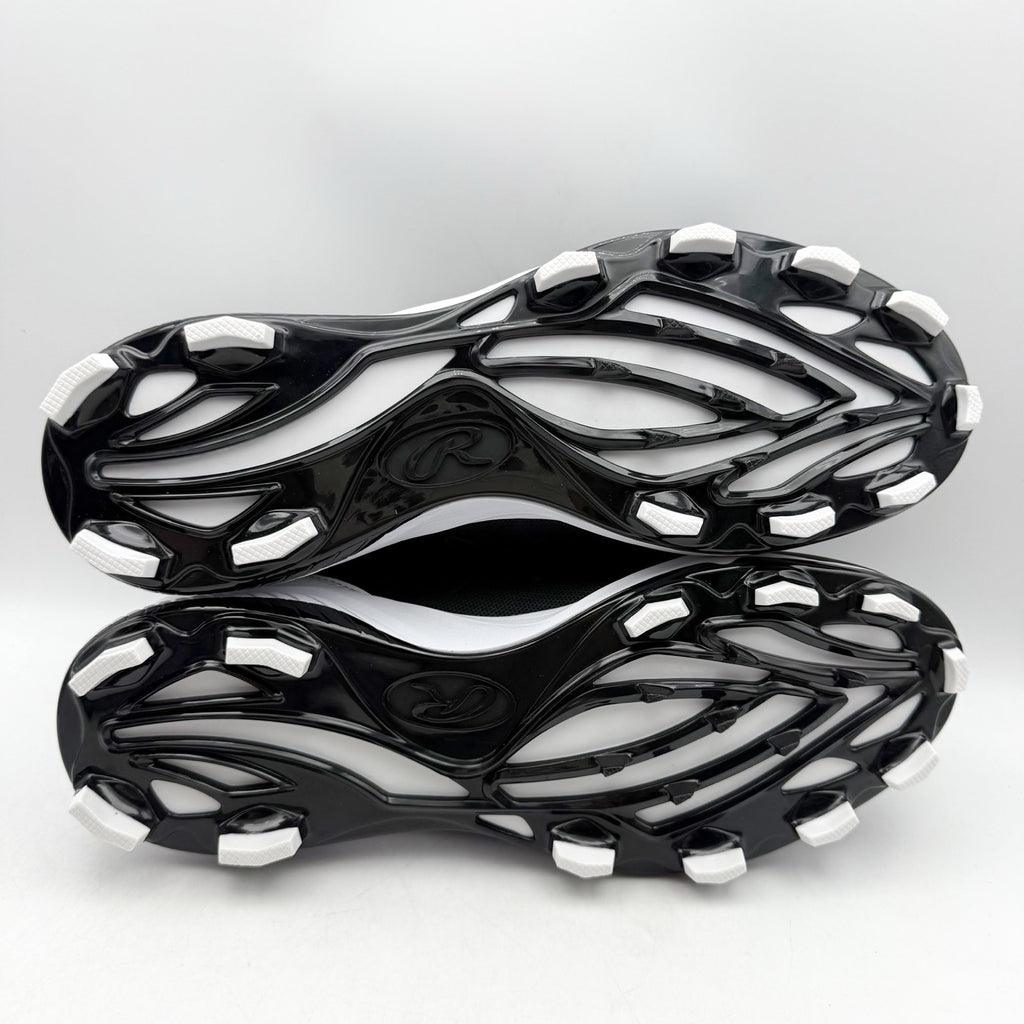 Rawlings Mens Roster 174931 Baseball Cleats Size 8 Black White NWOB