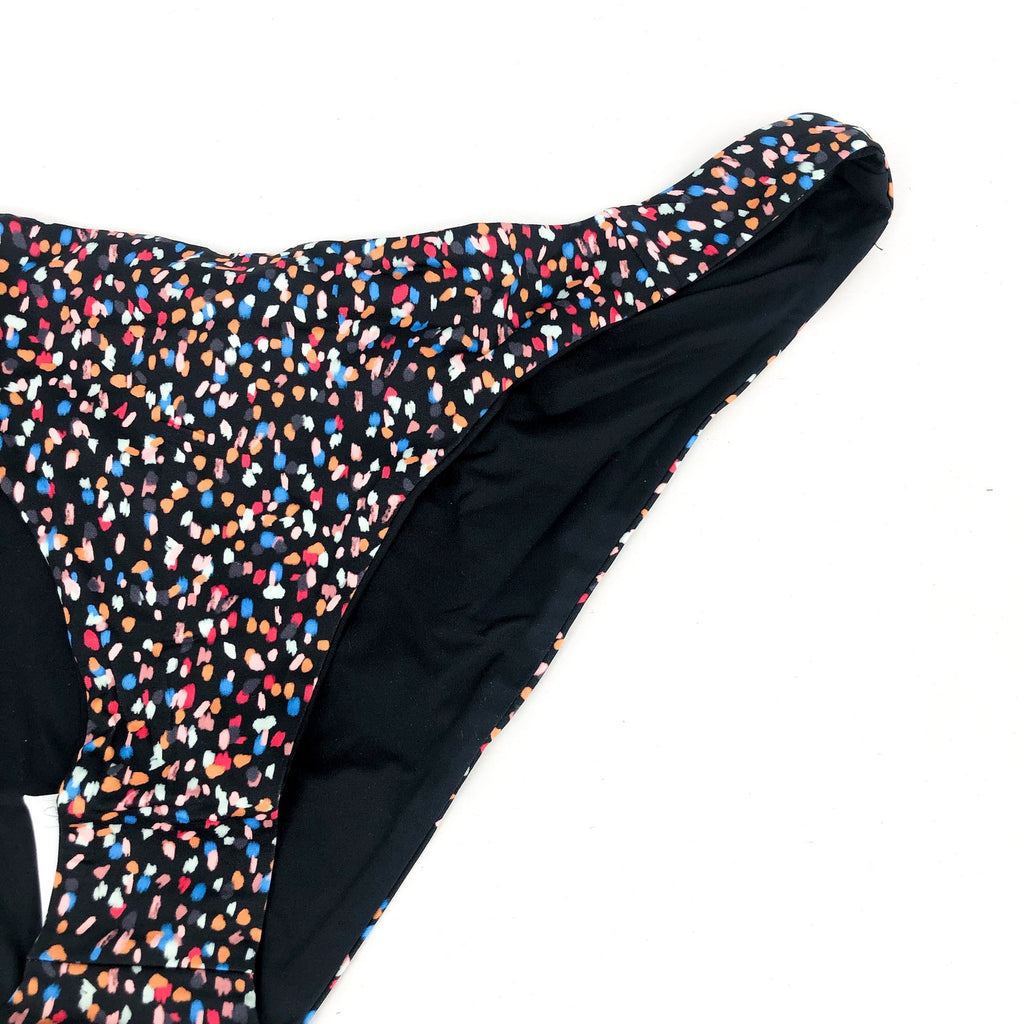 PRANA Womens Elina Reversible Bottom Medium Black Alotta Dot Stretch UPF 50+ NWT