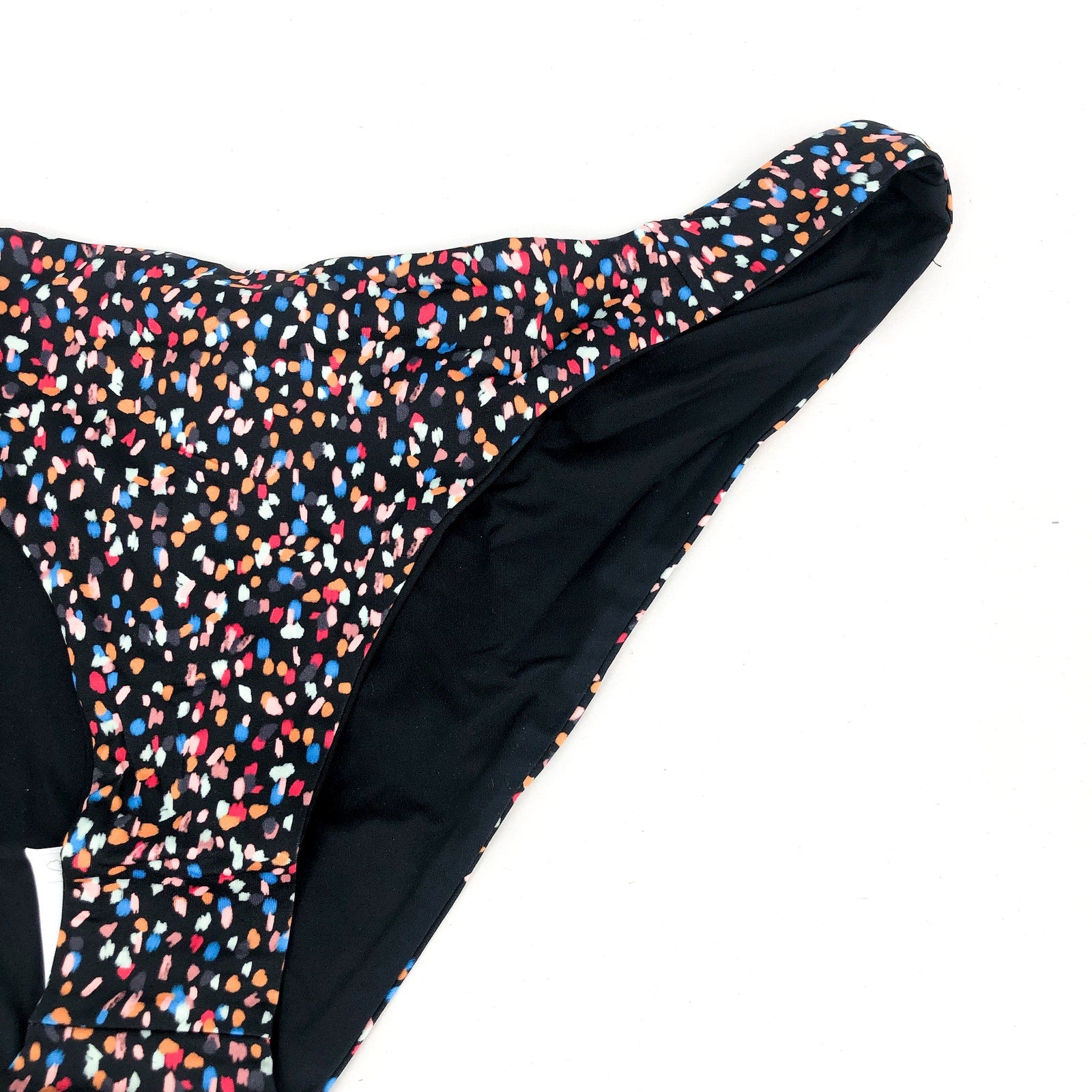 PRANA Womens Elina Reversible Bottom Medium Black Alotta Dot Stretch UPF 50+ NWT
