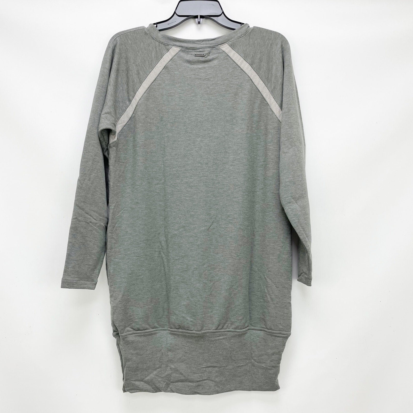 Prana Womens Rosie Sweatshirt Dress XS Grey Long Sleeve Pullover NWT