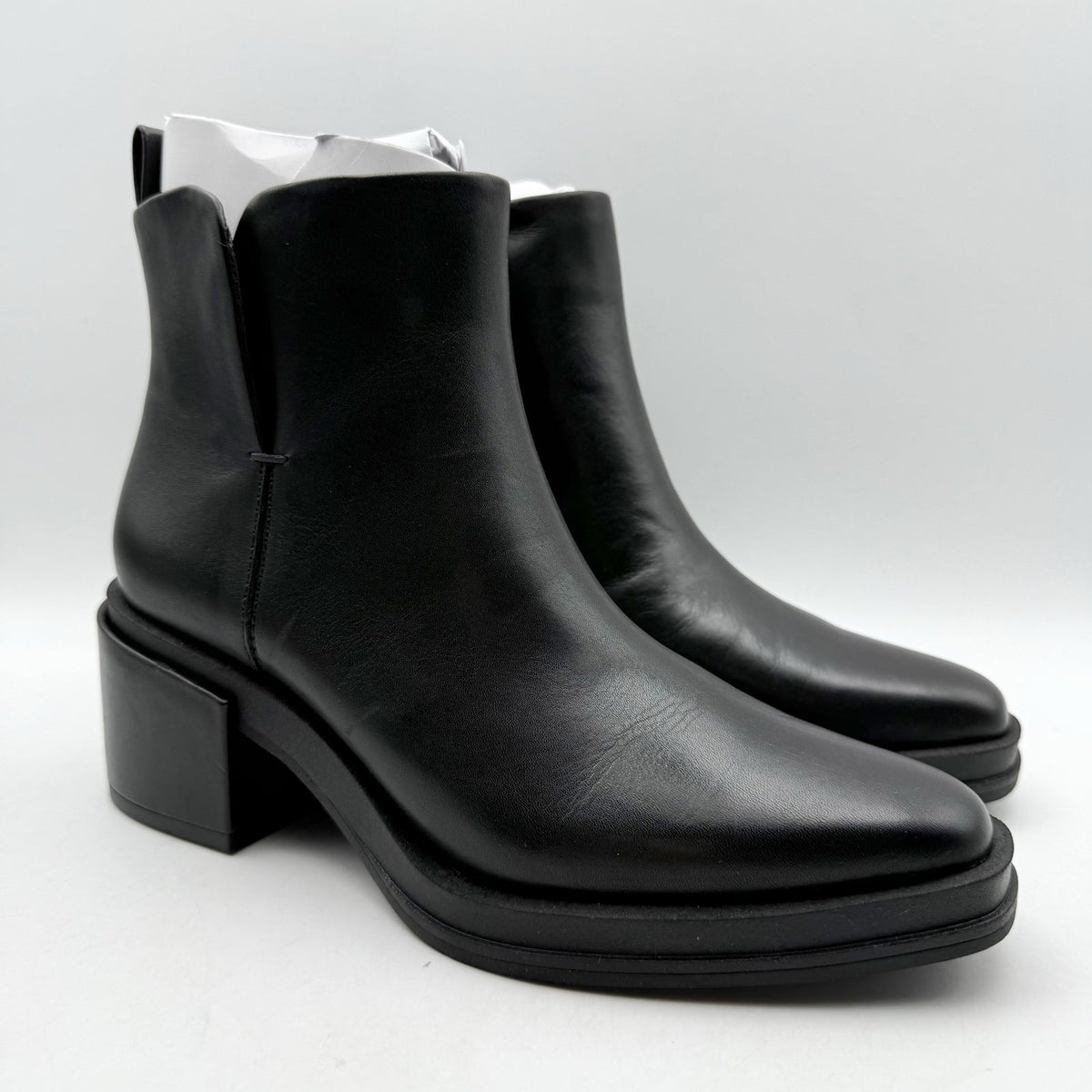 Franco Sarto Womens Dalden Ankle Boots US 6.5 M EU 36.5 Black Leather NWOB