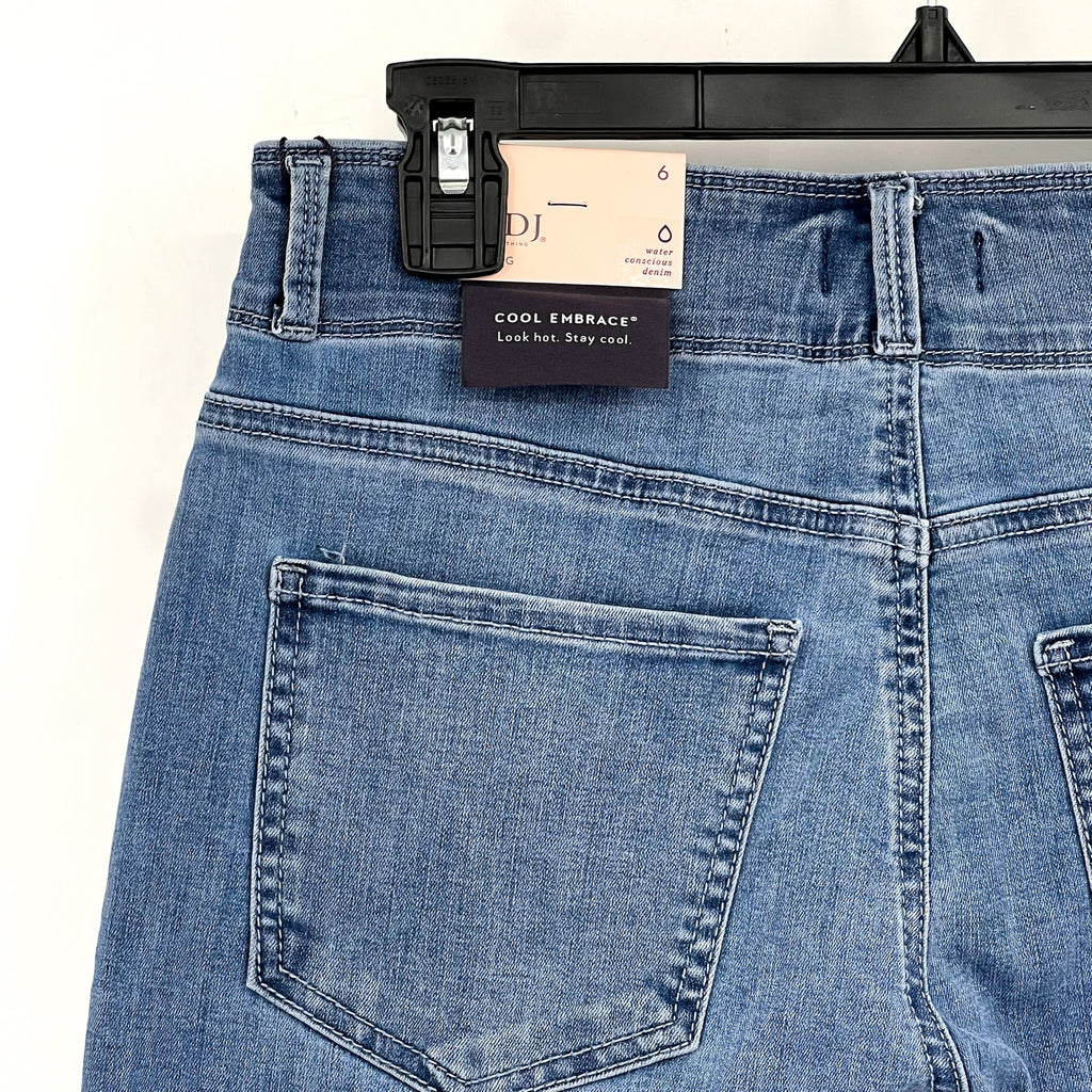 NYDJ Womens Patchie Major Wide Leg Capri Jeans Size 6 Compass Blue NWT