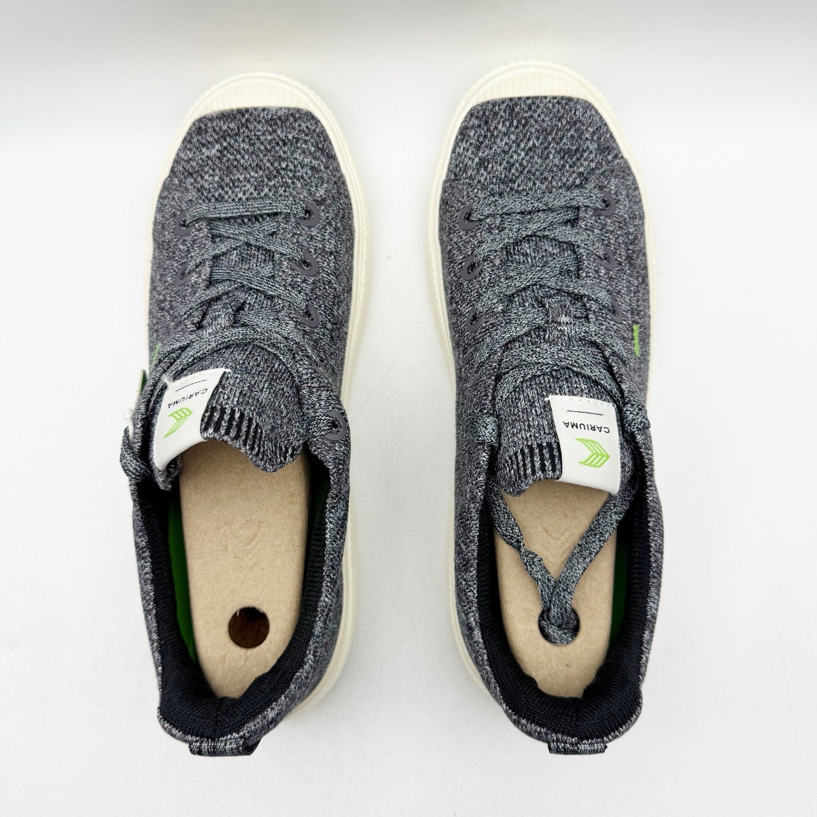 CARIUMA IBI Low Sneakers Womens 9.5 Mens 8 EU 40 Stone Grey Knit Bamboo NIB