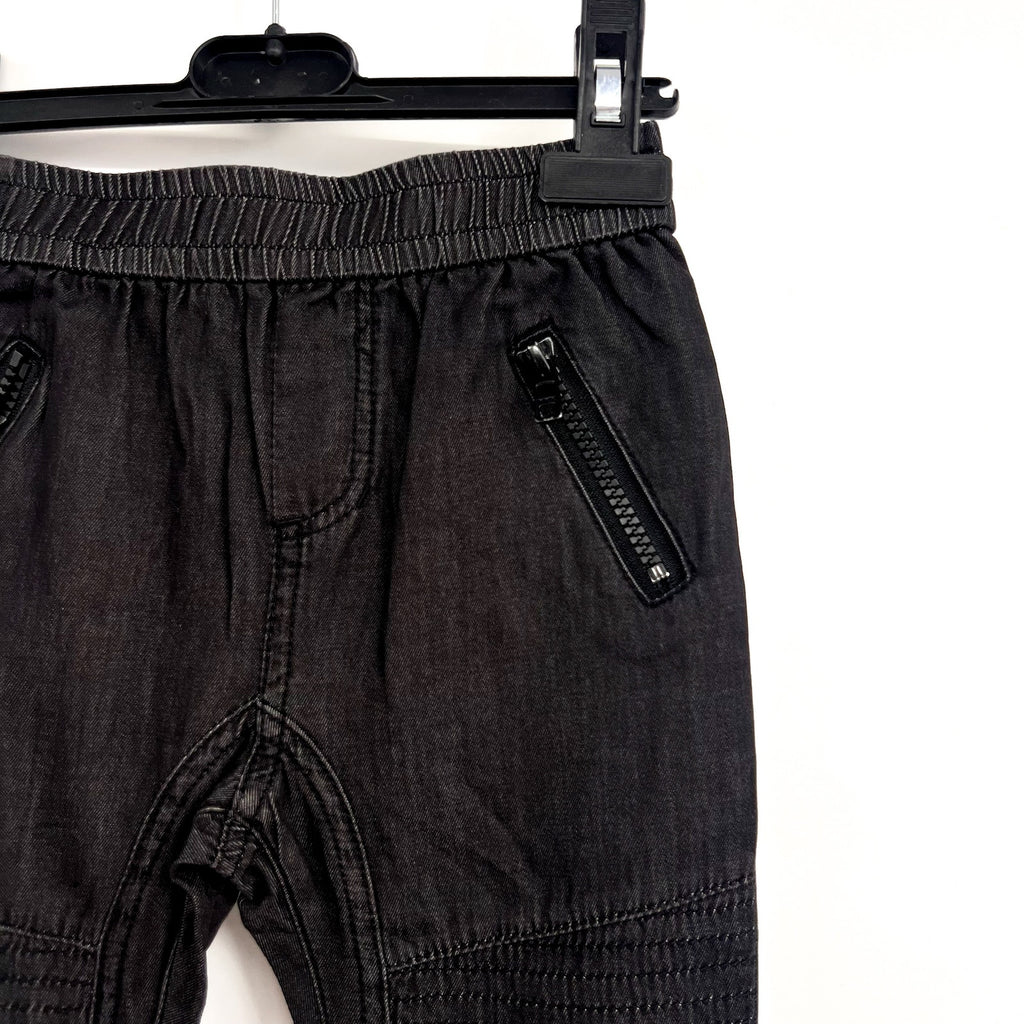 BARDOT JUNIOR Baby Chambray Slouchy Jogger Pants 12-18 Months Dark Grey NWT
