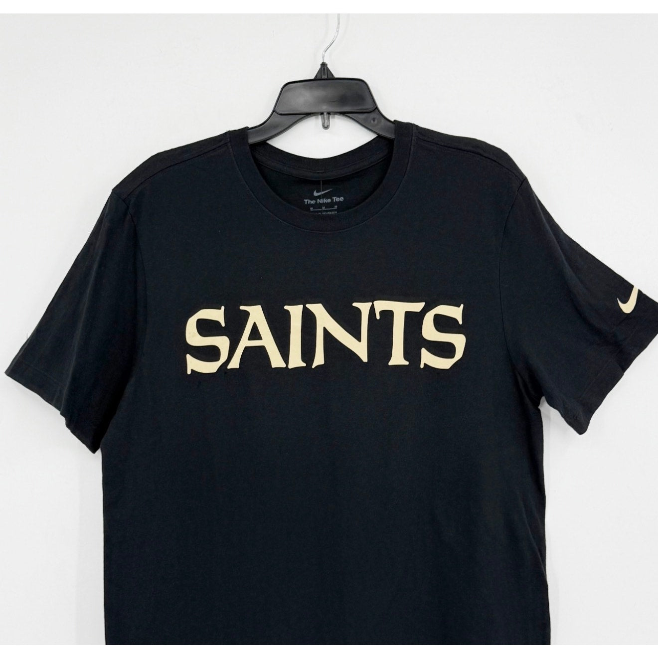 NIKE Mens New Orleans Saints Wordmark Essential T-Shirt Medium Black NWT N19900A