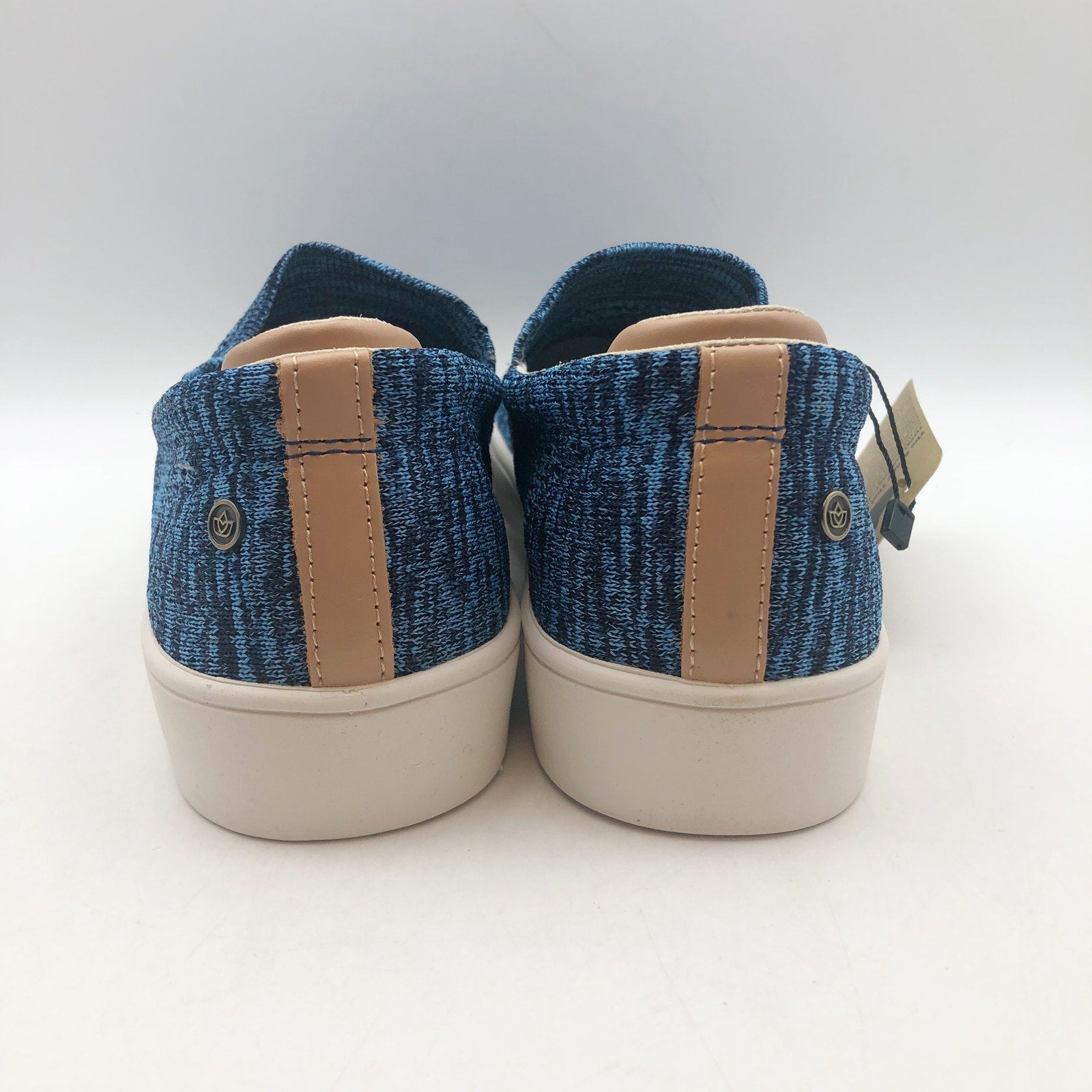 Spenco Womens Coastal Slip-on Sneakers Size 8 WIDE Patriot Blue Knit NIB