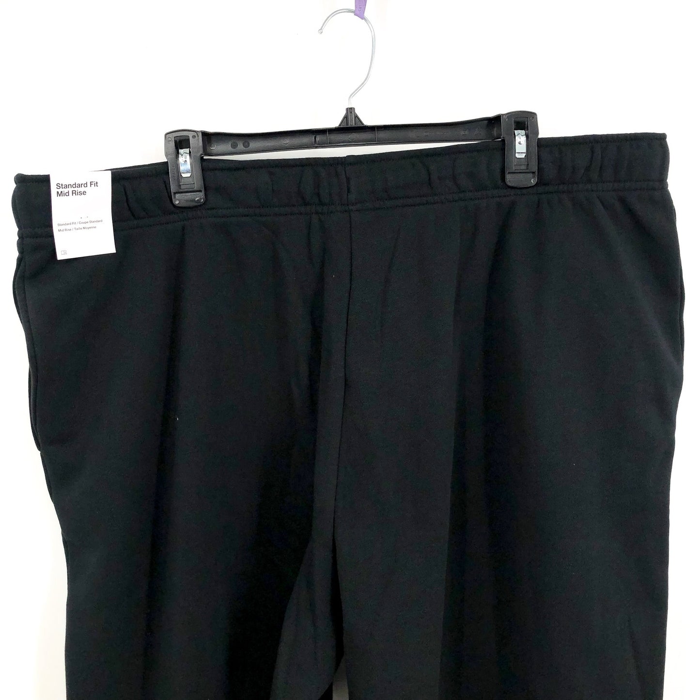 NIKE Womens Sportswear Club Fleece Jogger Pants 2X Black Mid-Rise Sweatpants NWT