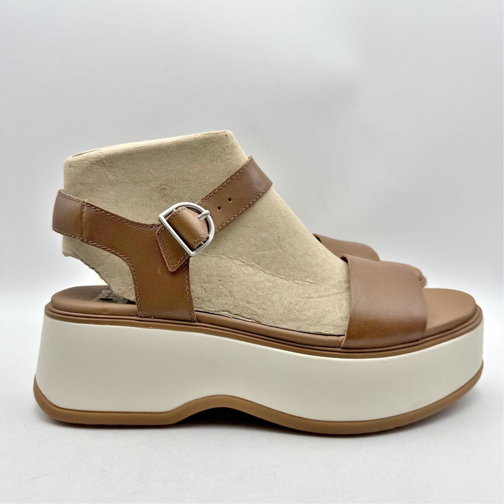 Sorel Womens Dayspring Platform Sandals US 10 EU 41 Brown Leather NWOB