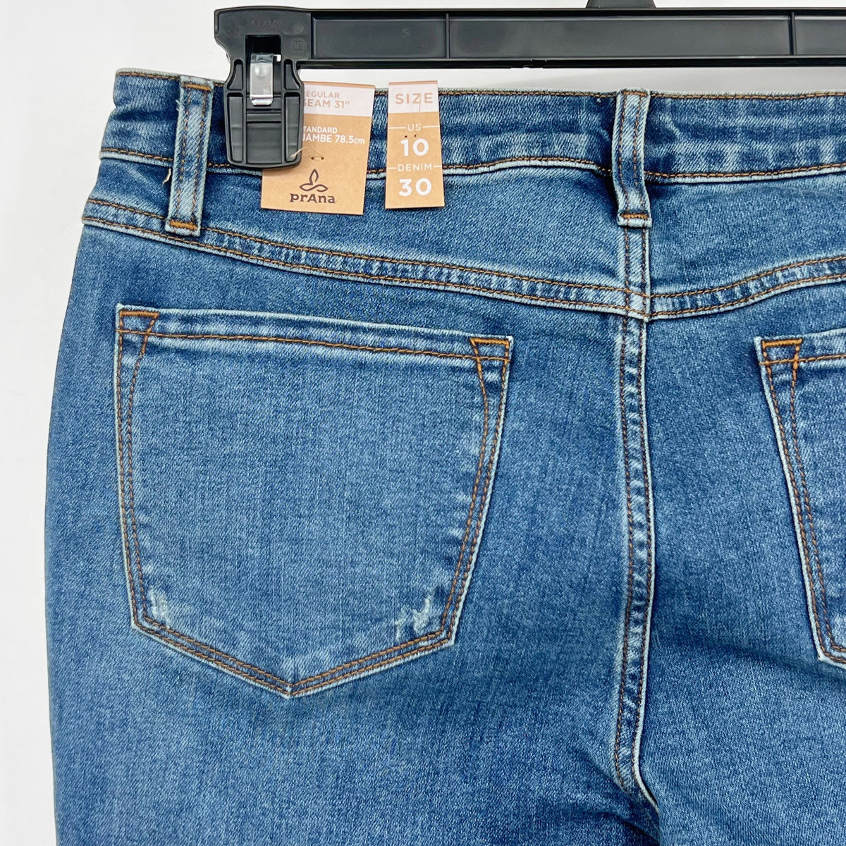 PRANA Womens Sienna Skinny Jeans Size 10 30x31 True Blue Stretch Mid Rise NWT