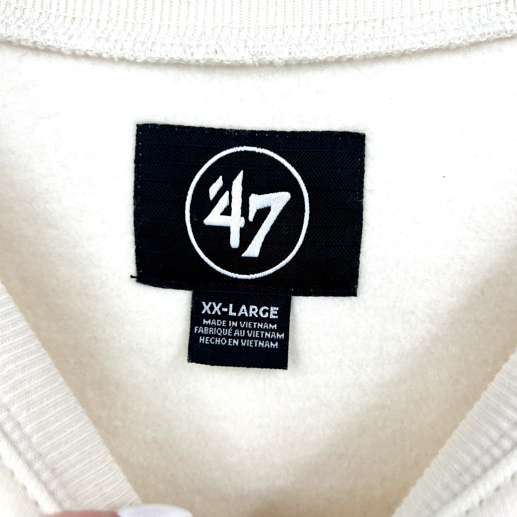47 BRAND Texas A&M Aggies Shader Headline LS Crew Sweatshirt XXL Cream NWOT