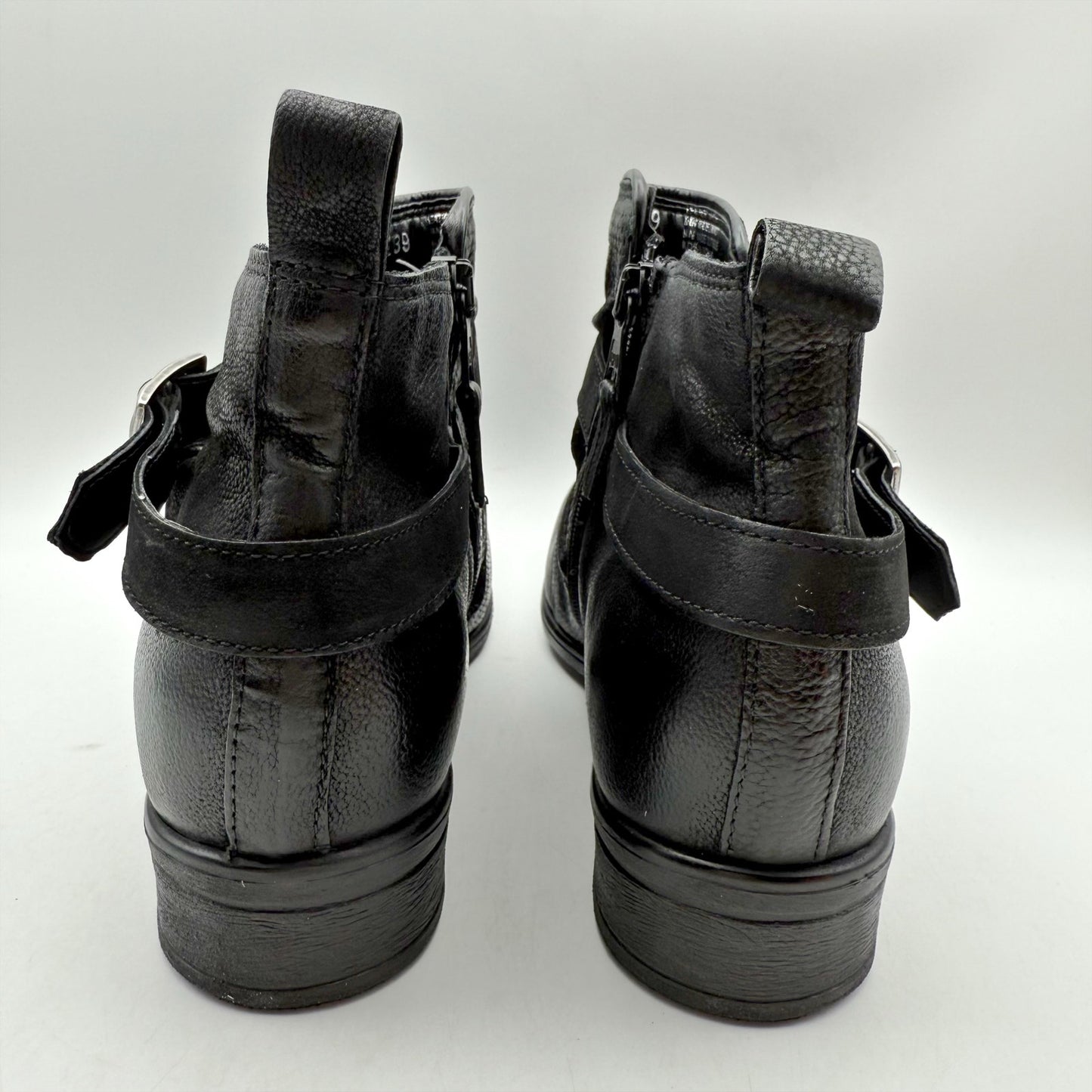 Miz Mooz Womens Suzy Ankle Bootie EU 39 US 8.5-9 Black Leather NIB