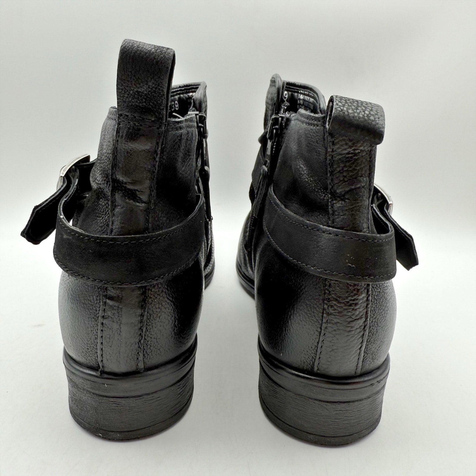 Miz Mooz Womens Suzy Ankle Bootie EU 39 US 8.5-9 Black Leather Boots NIB