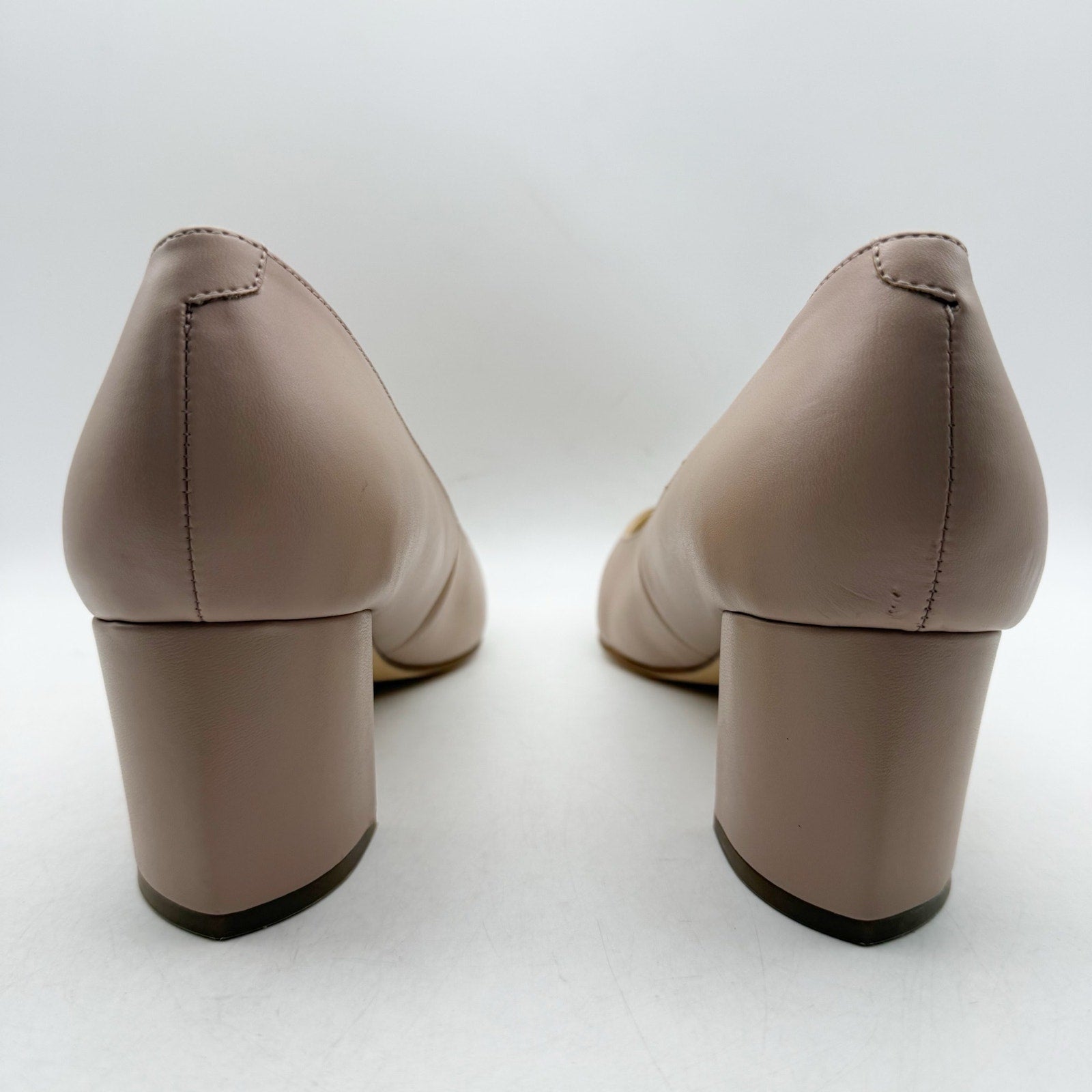 Nine West Womens lSSA Pumps Size 11 M Beige Nude Leather NWOB